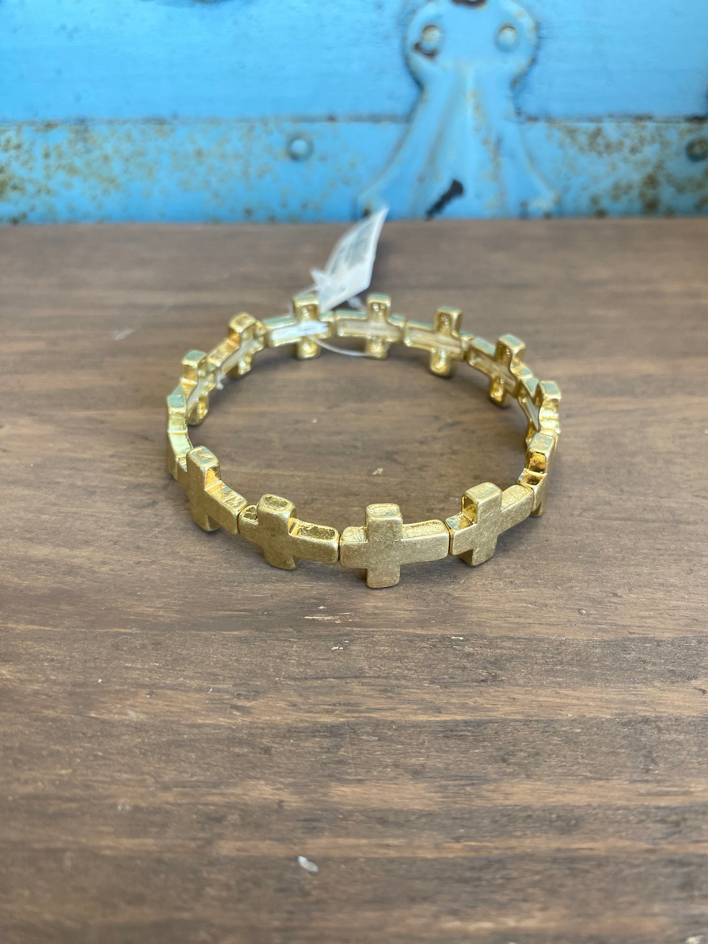 Gold Cross Bracelet