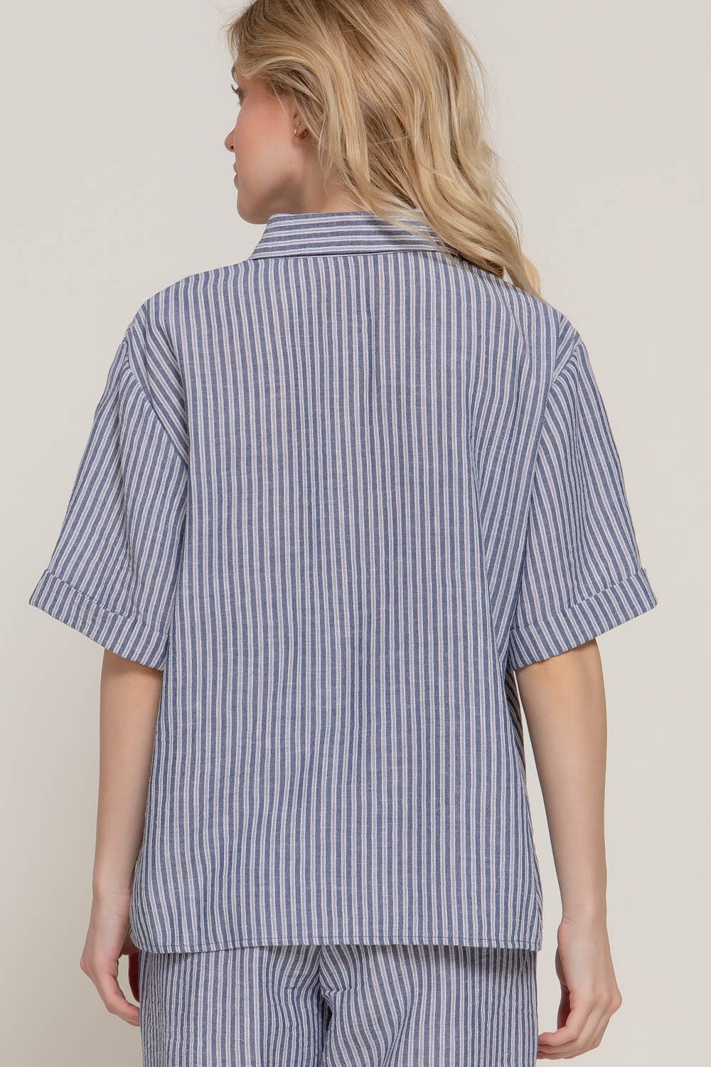 The Navy Stripe Button Down