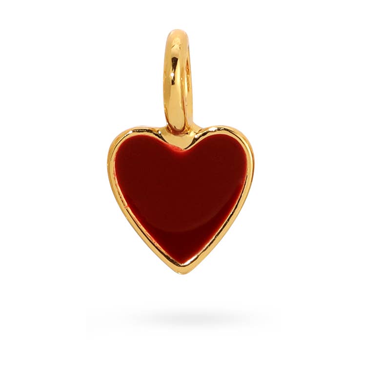 Red Heart Charm- Gold