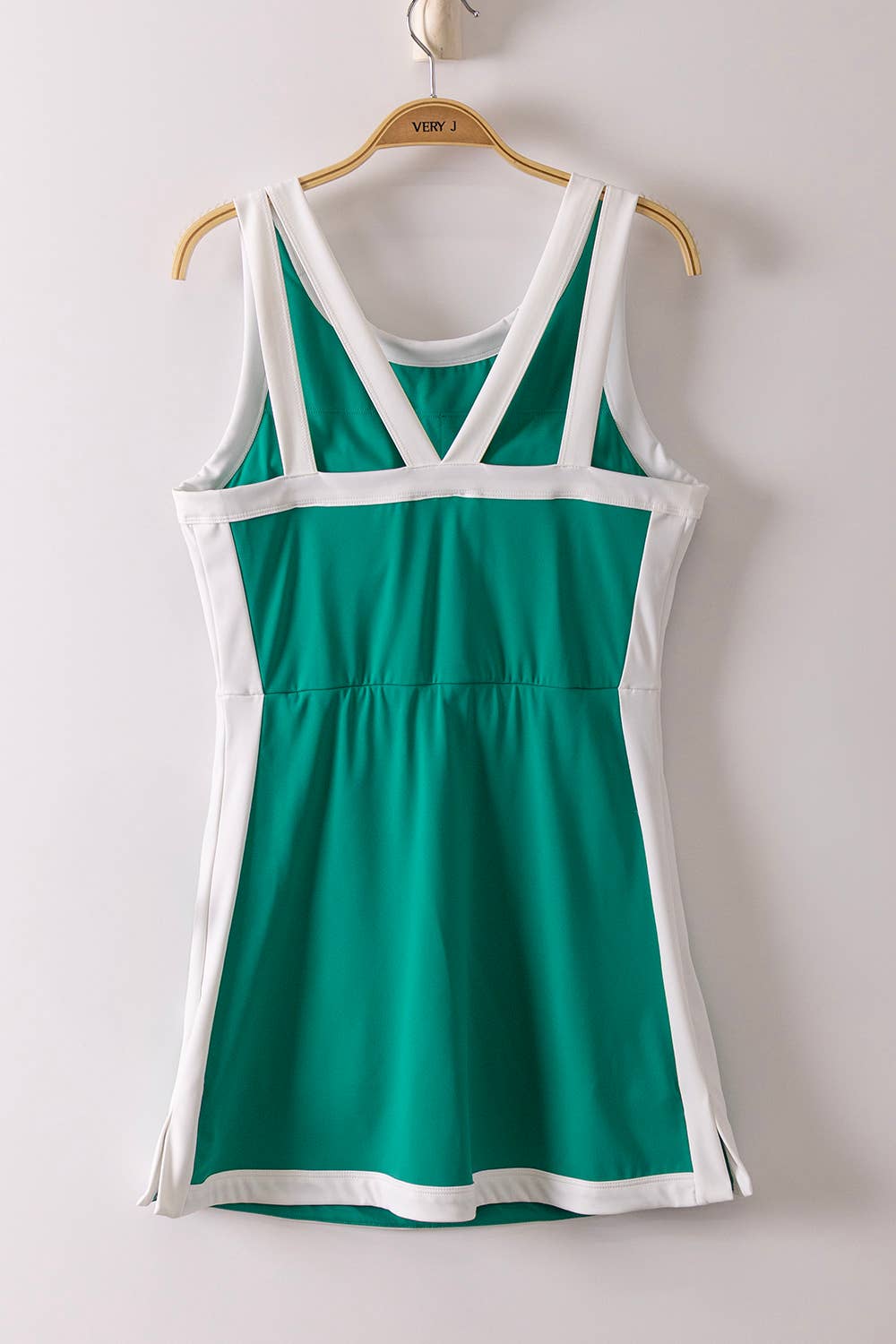 Green Active Dress with Built-In Shorts