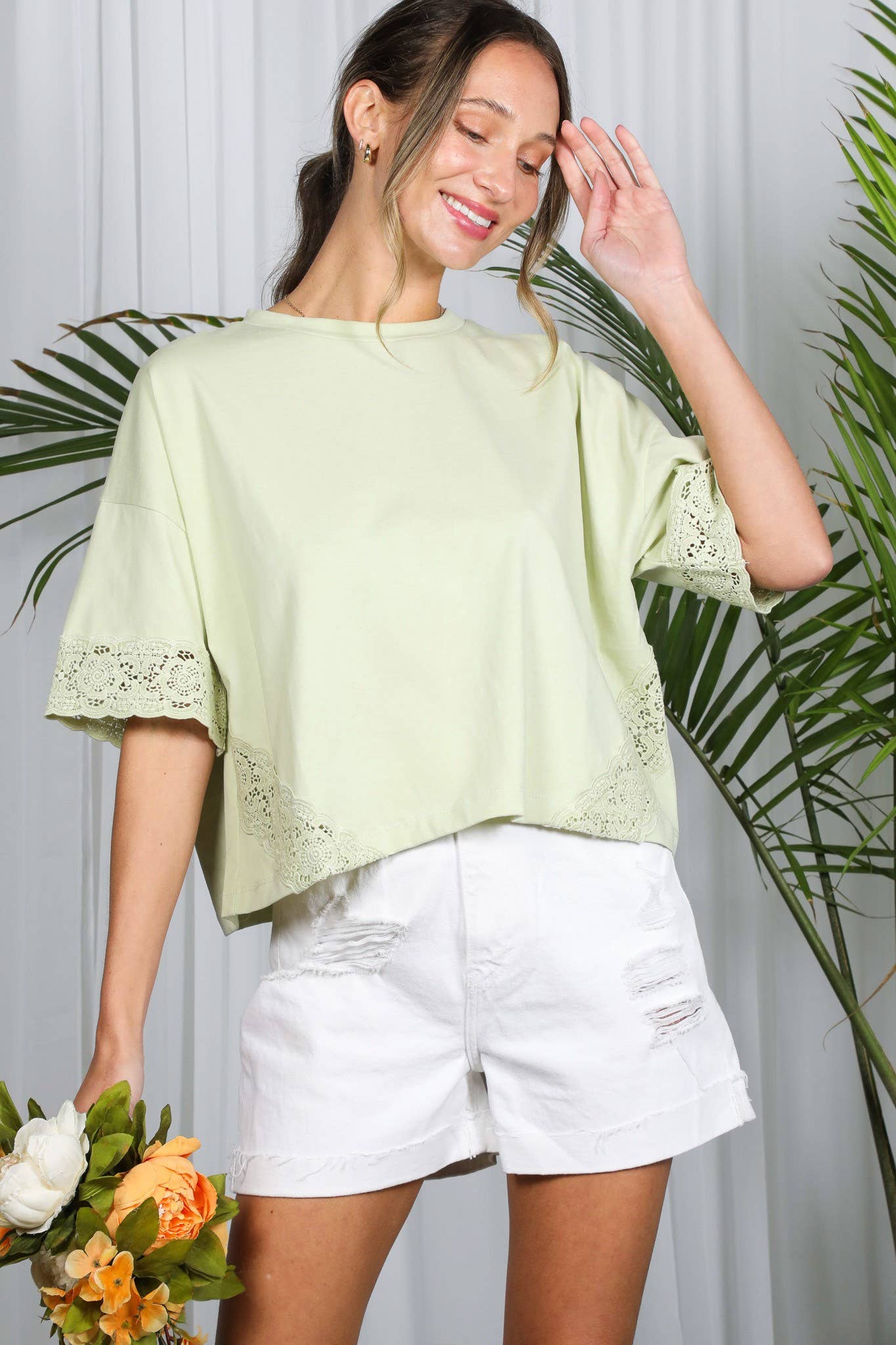 Lace Trim Tee