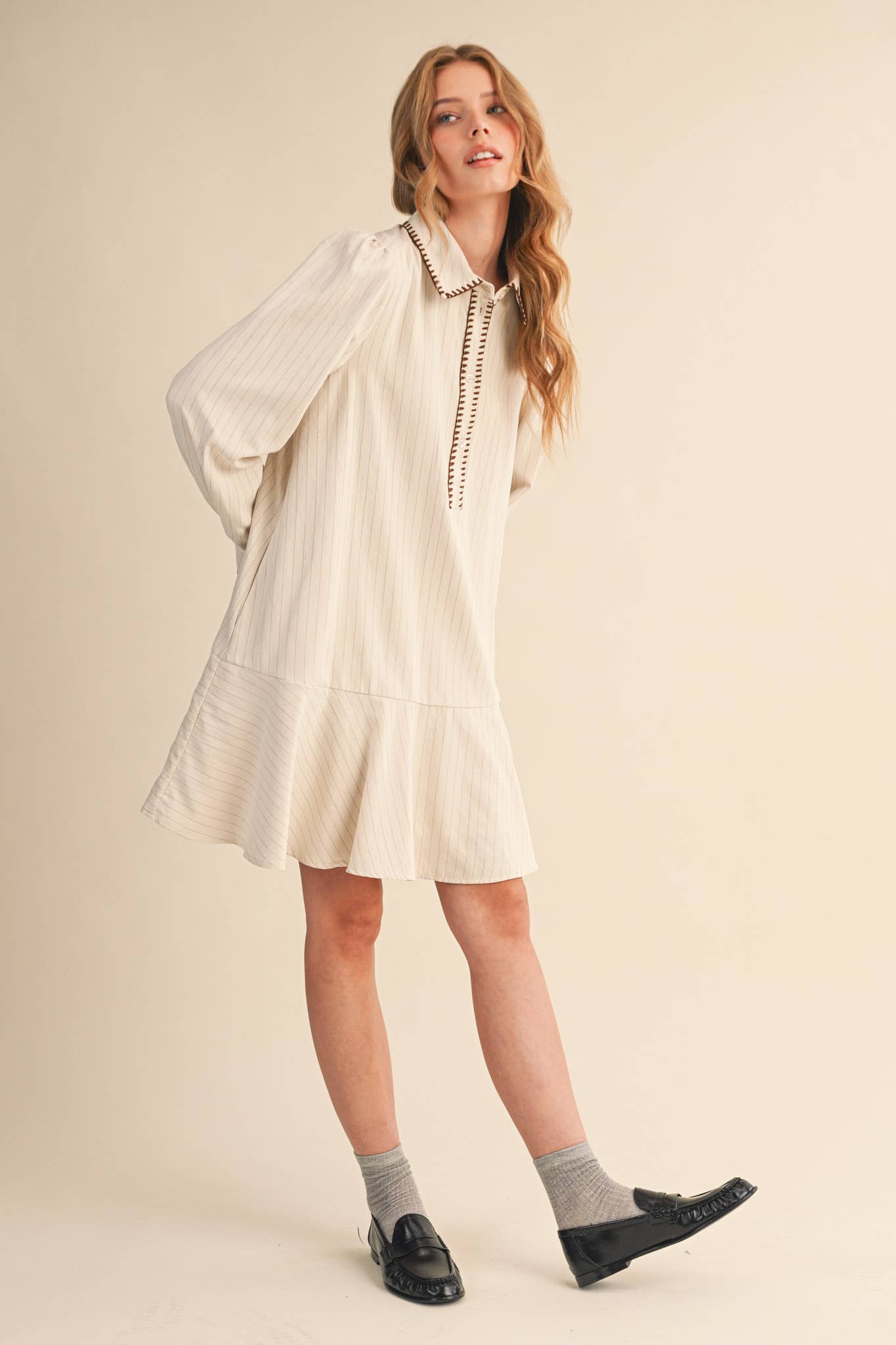 Striped Button Down Dress