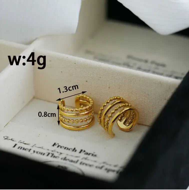 18K Gold Plated Stainless Steel Cuff Wrap Earring