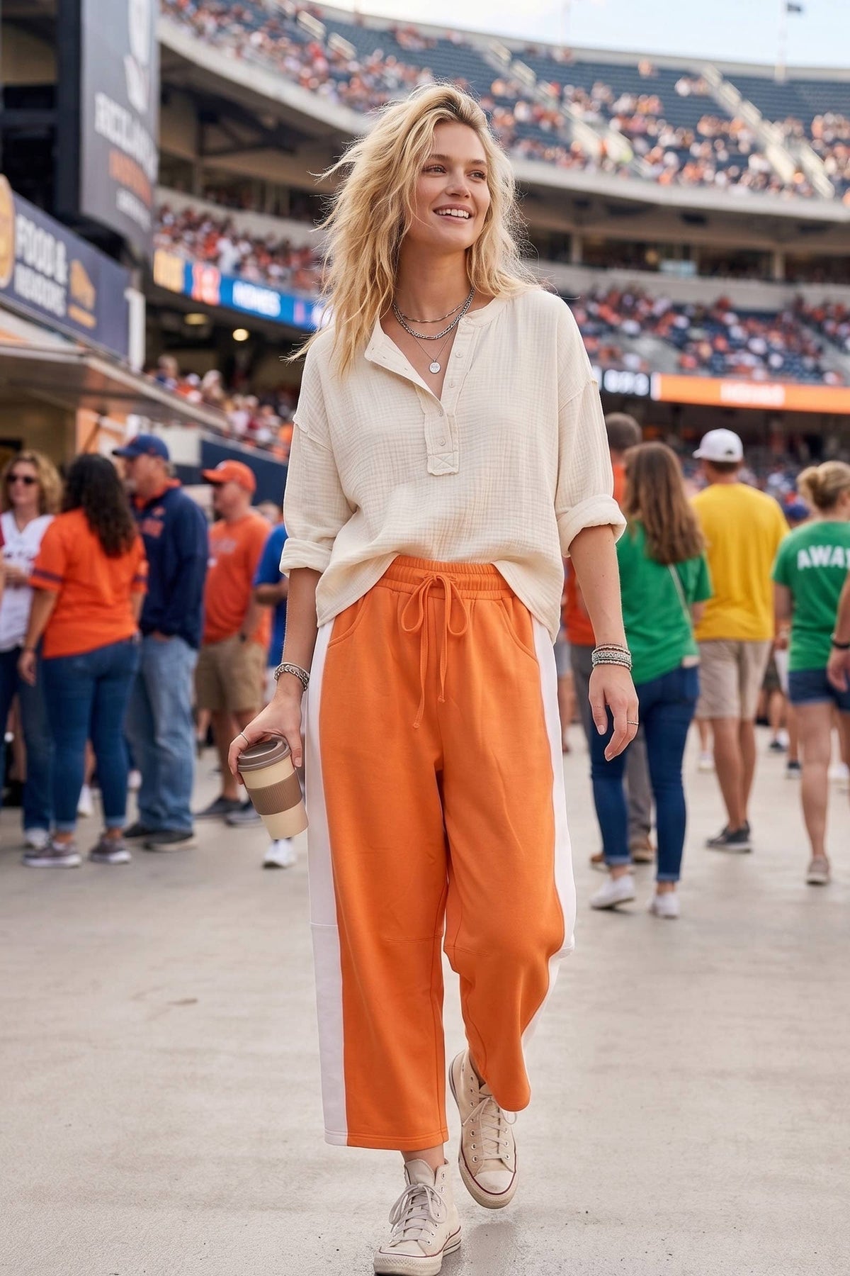 Scuba Side Panel Gameday Relaxed Barrel Pants
