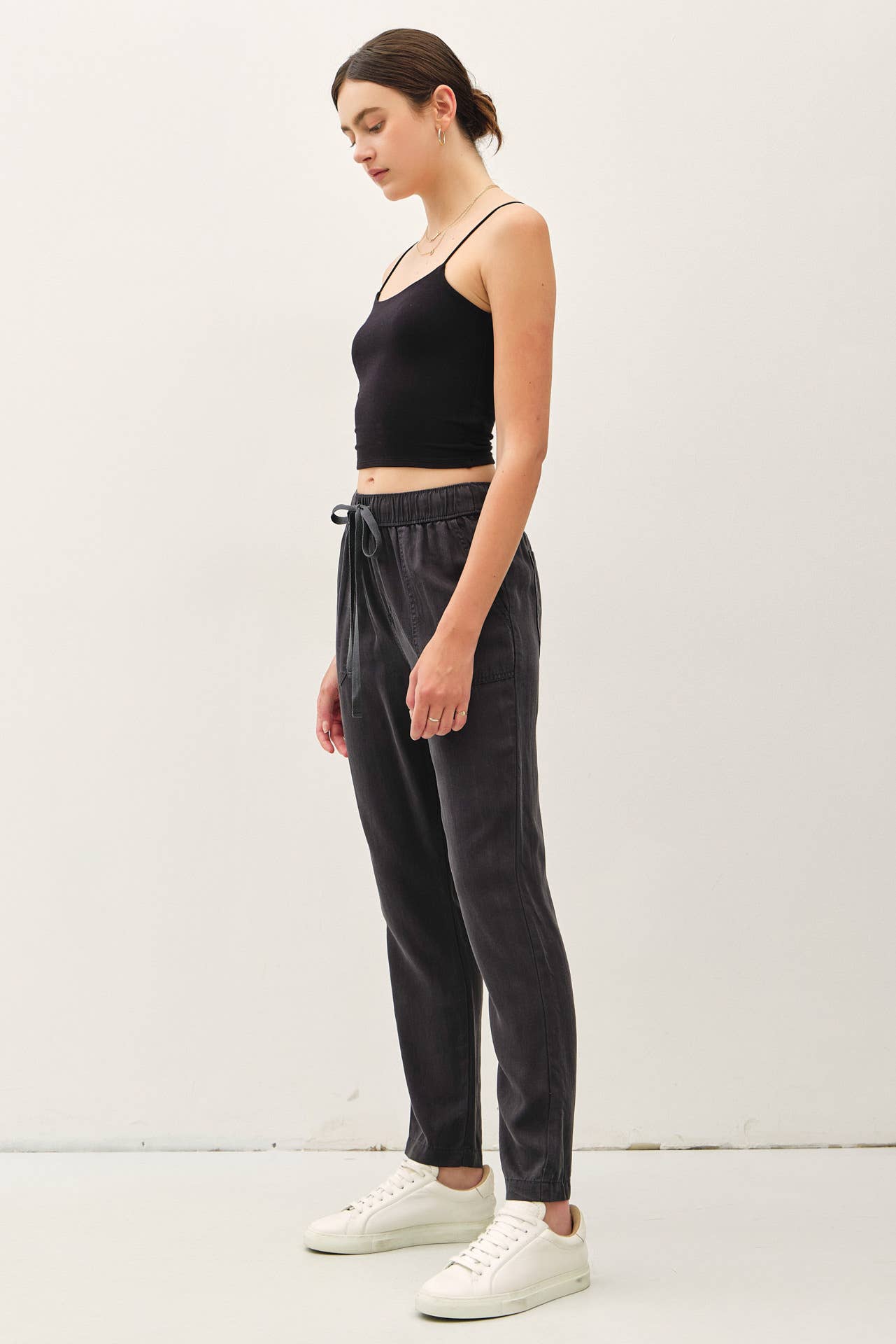 Charcoal Pants with Drawstring