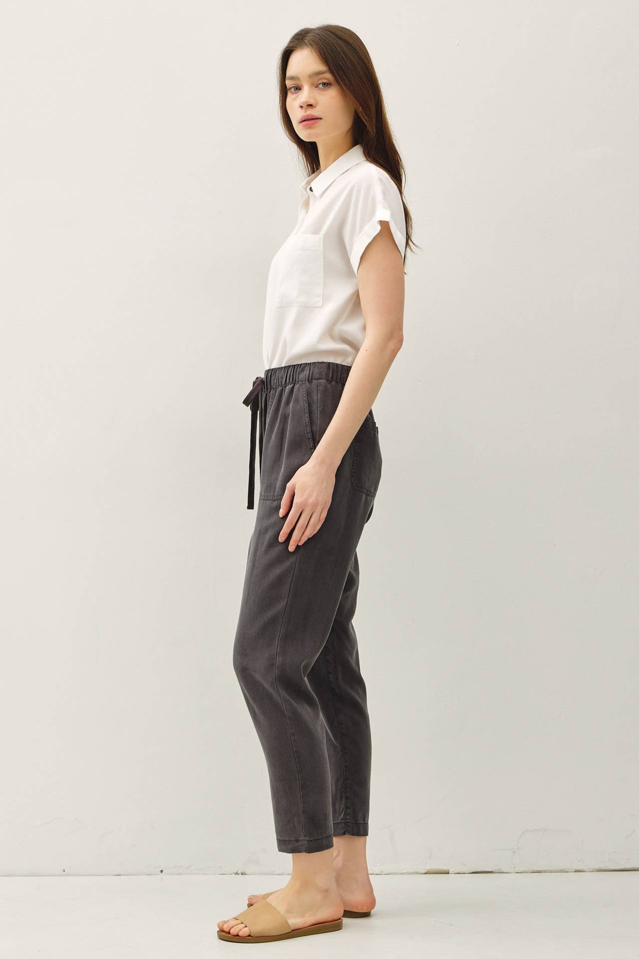Charcoal Pants with Drawstring