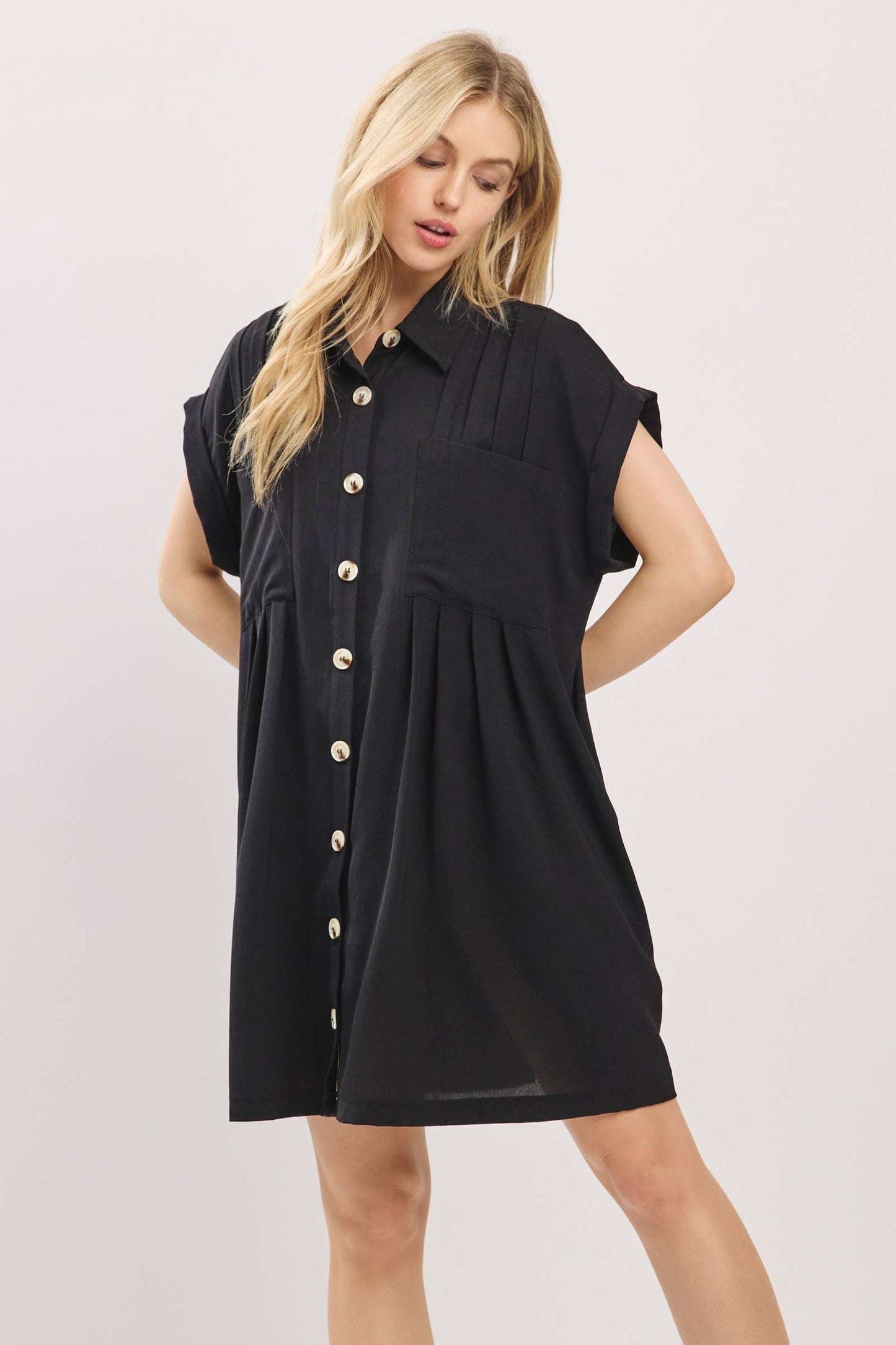 Button Front Airflow Shirt Dress