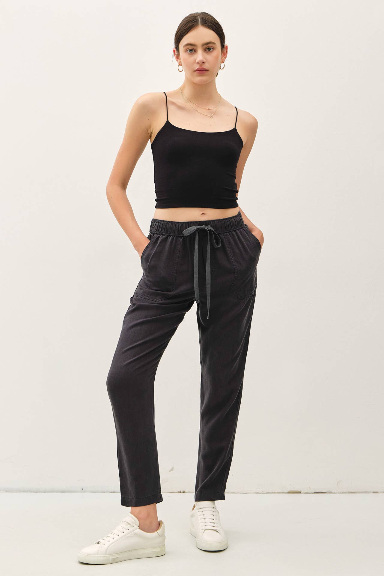 Charcoal Pants with Drawstring