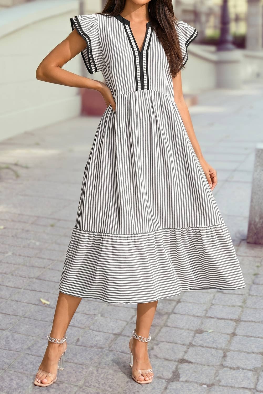Timeless Stripe Midi Dress