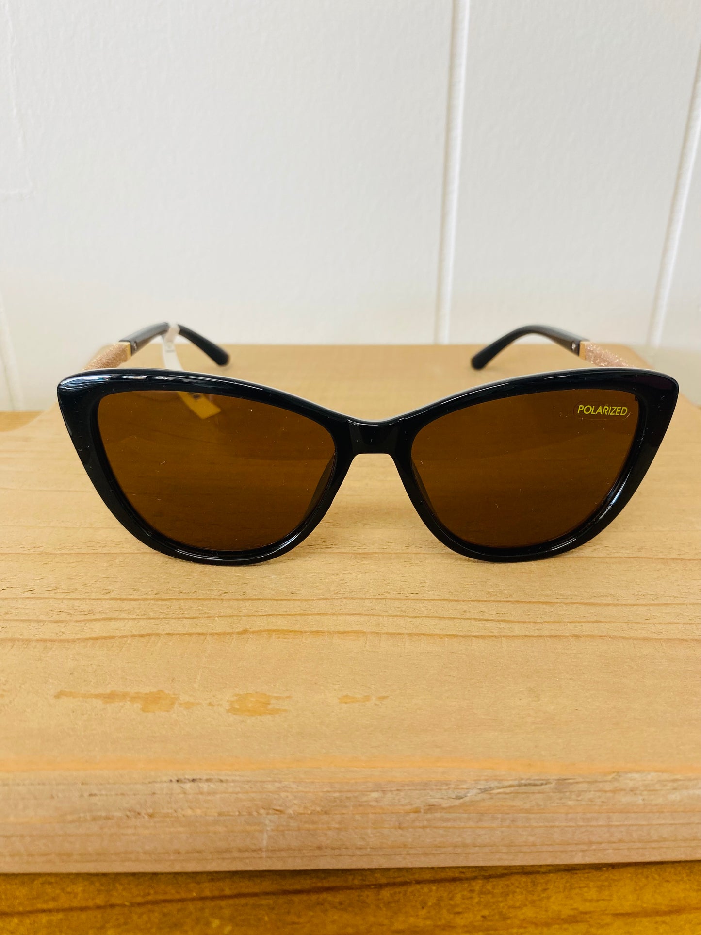 The Elyse • Black and Rose Gold Sunglasses • Mary Square