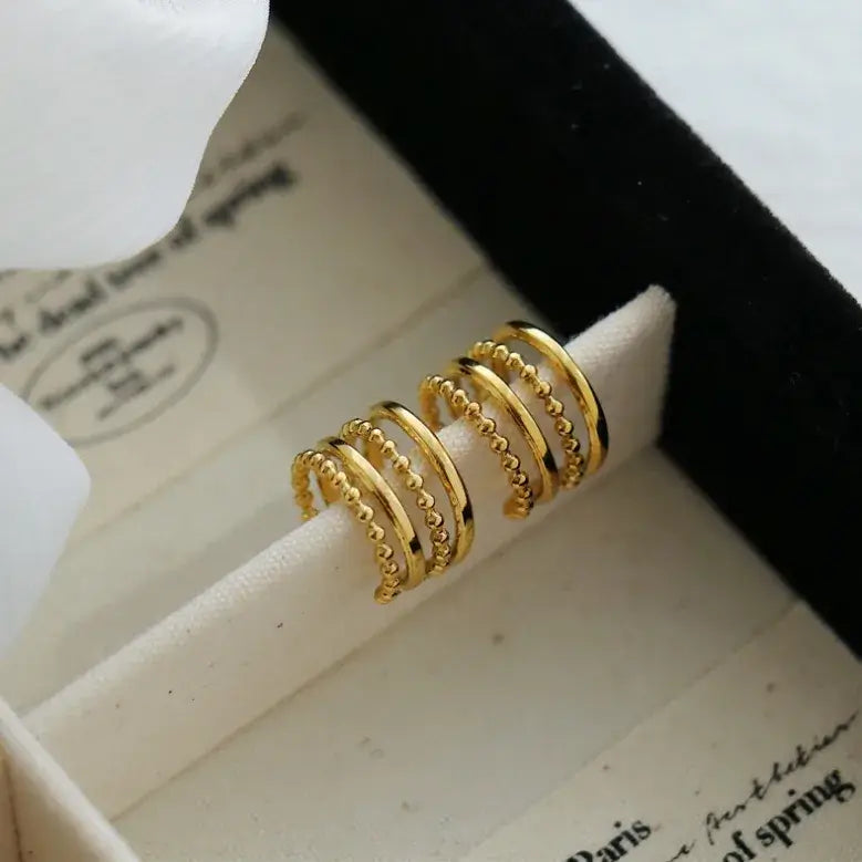 18K Gold Plated Stainless Steel Cuff Wrap Earring