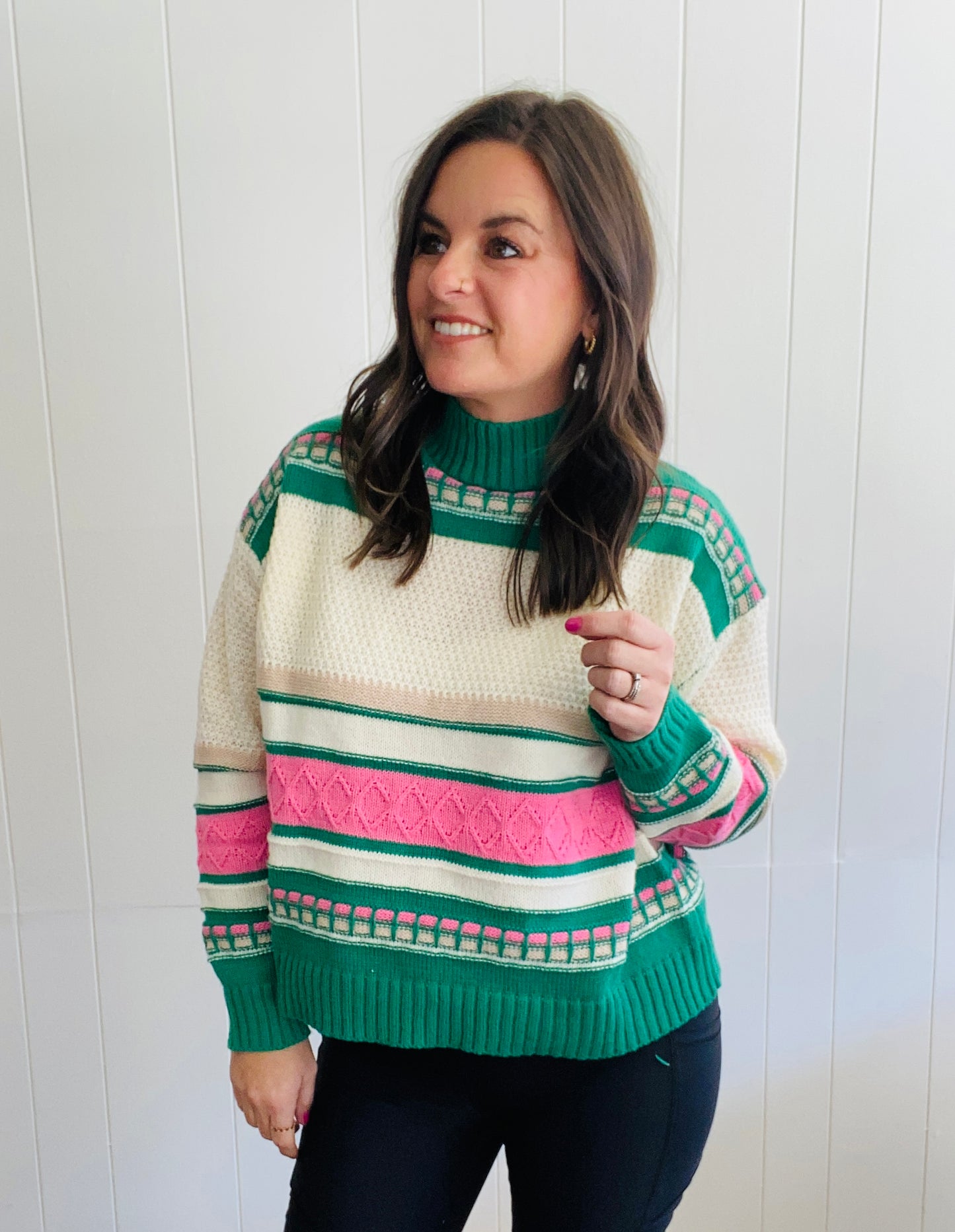 The Sweet Color Block Sweater