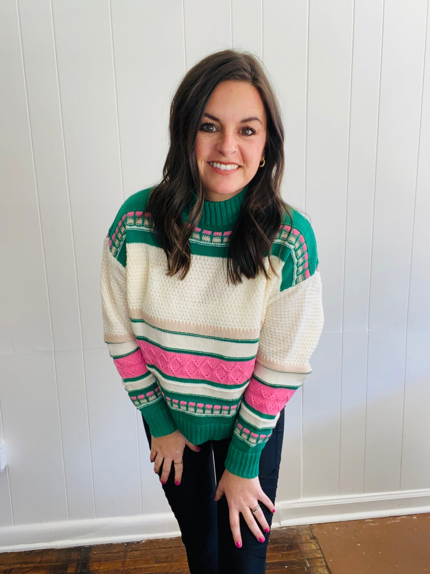 The Sweet Color Block Sweater