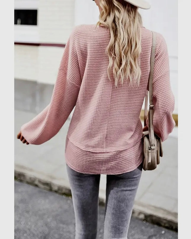 The Pink Waffle Knit