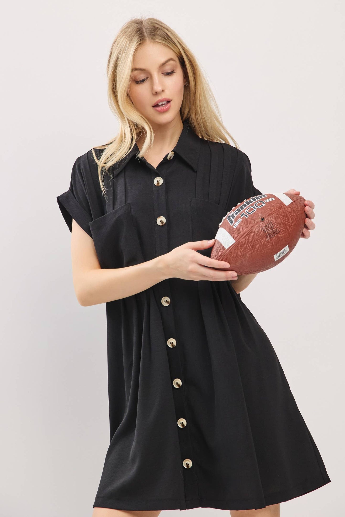 Button Front Airflow Shirt Dress