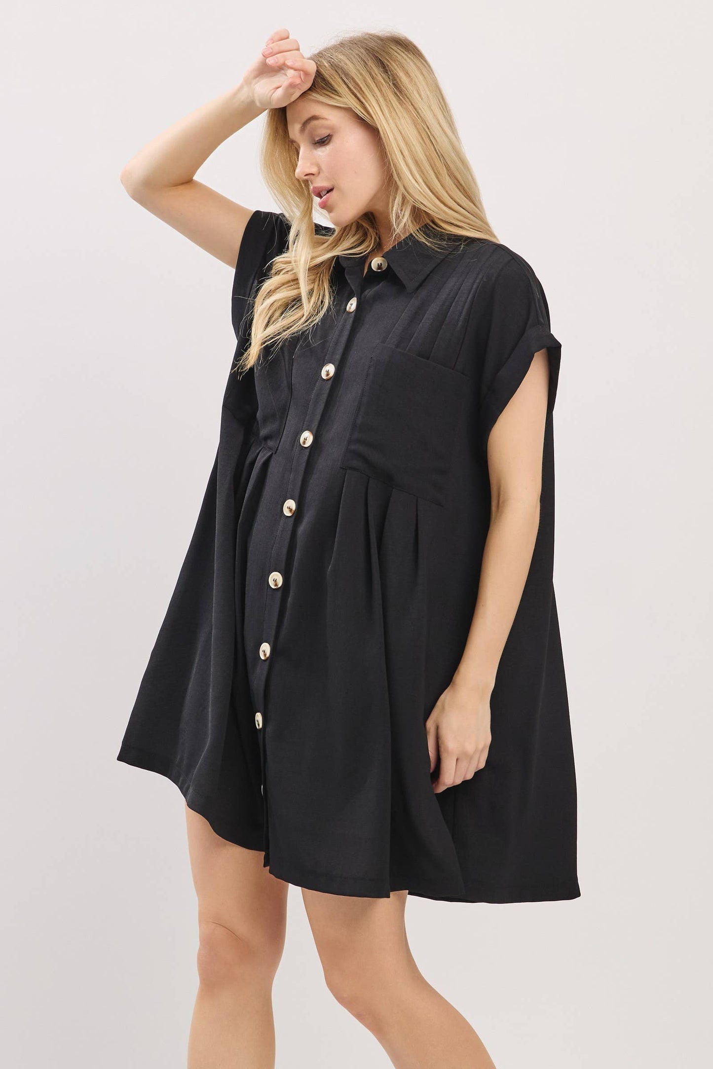 Button Front Airflow Shirt Dress