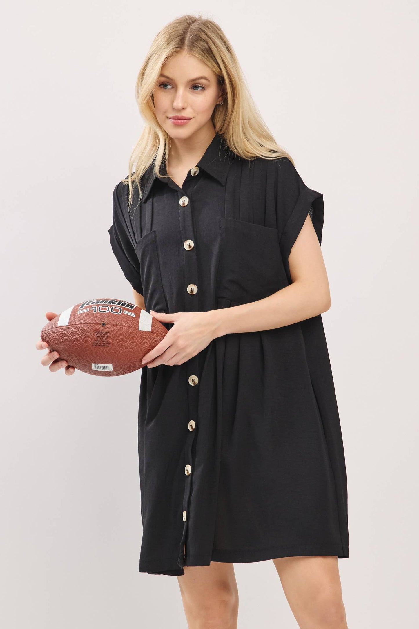 Button Front Airflow Shirt Dress
