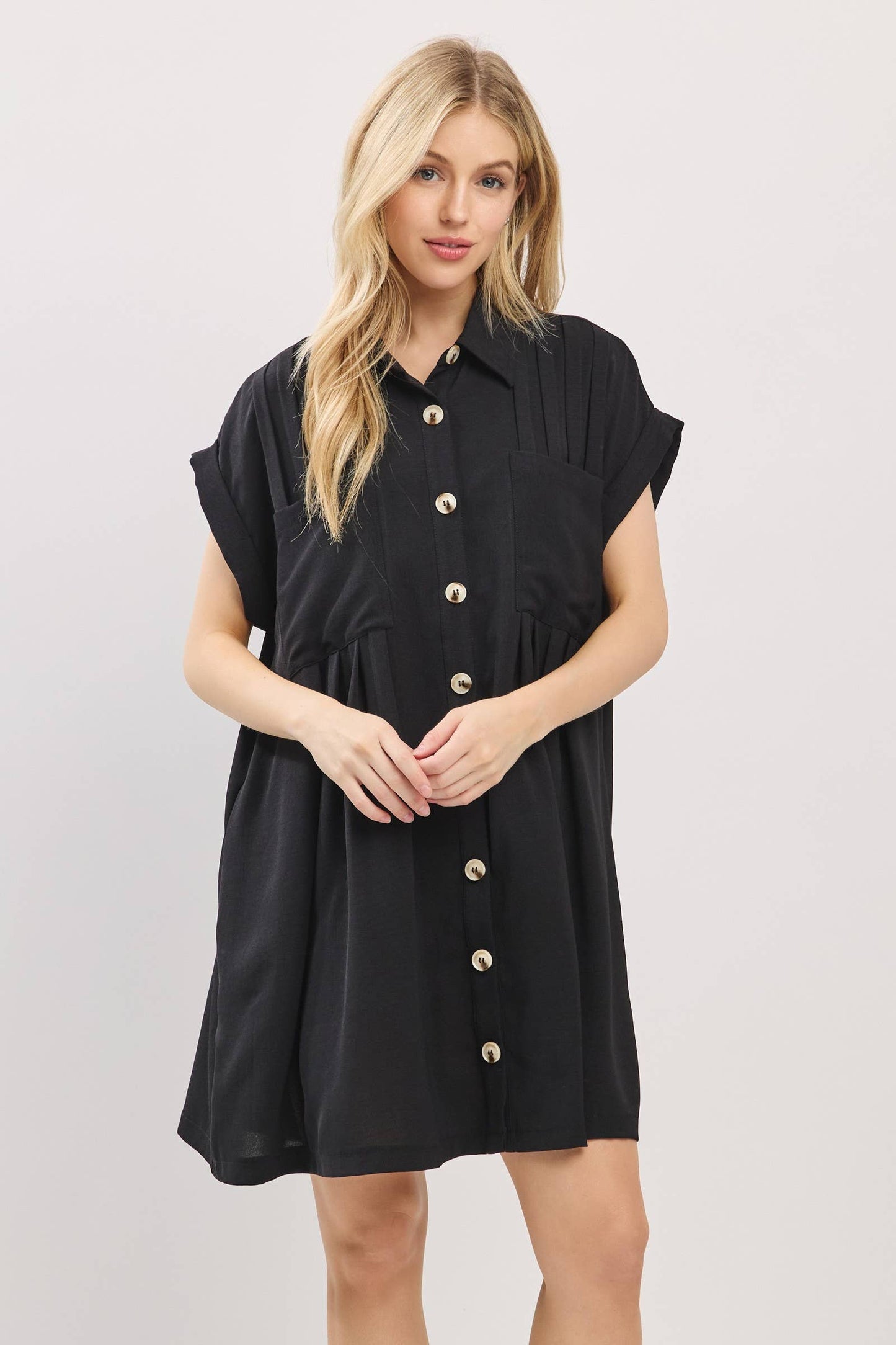 Button Front Airflow Shirt Dress