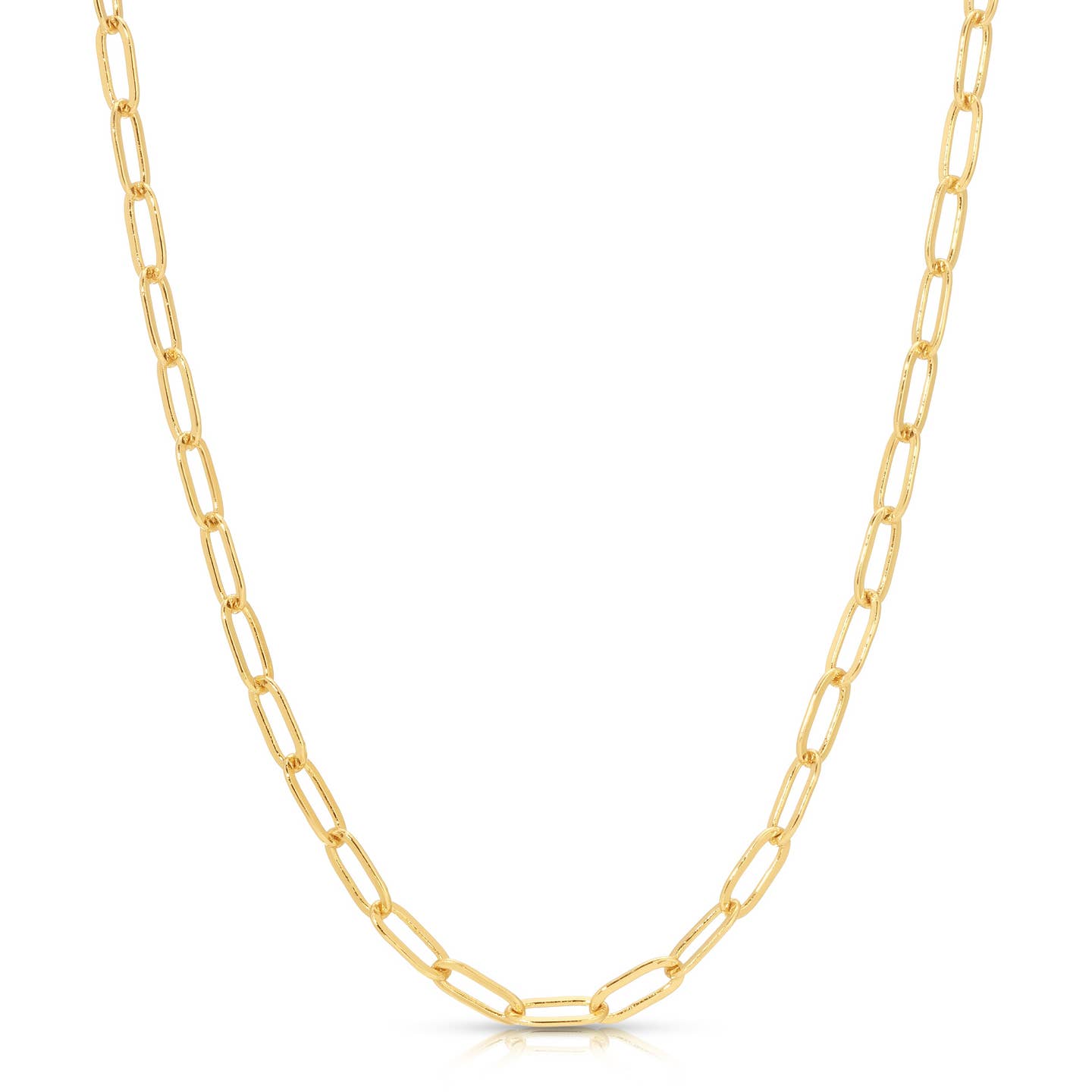 Necklace Paperclip Chain- Gold