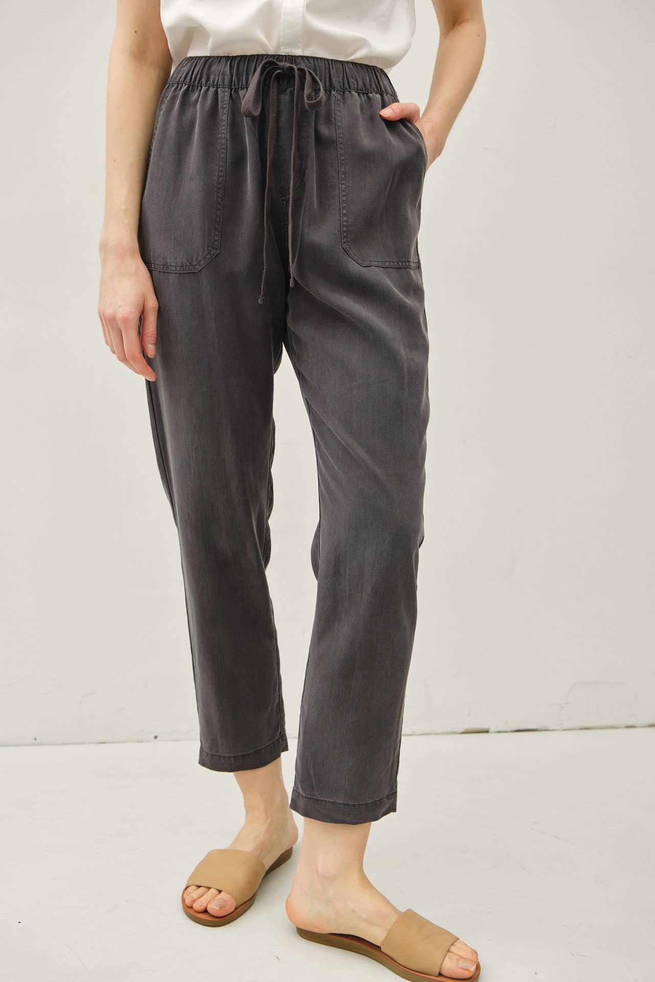 Charcoal Pants with Drawstring