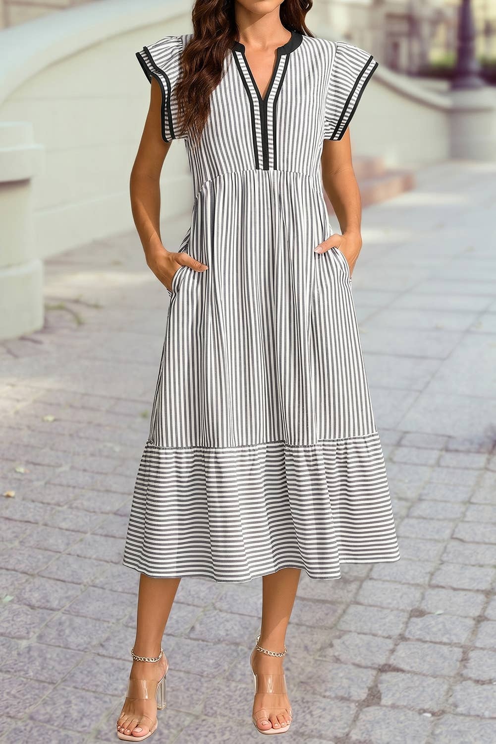 Timeless Stripe Midi Dress