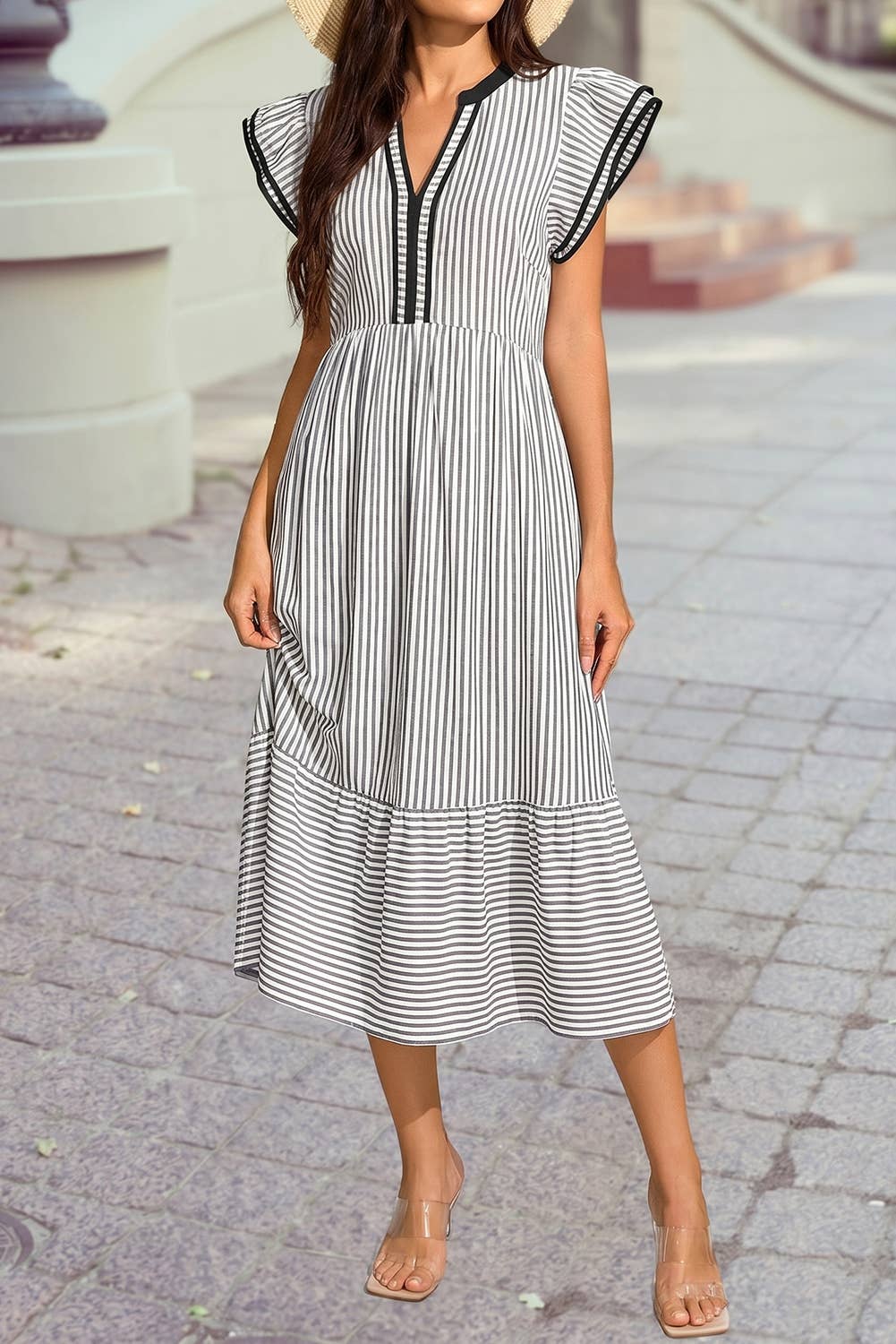 Timeless Stripe Midi Dress