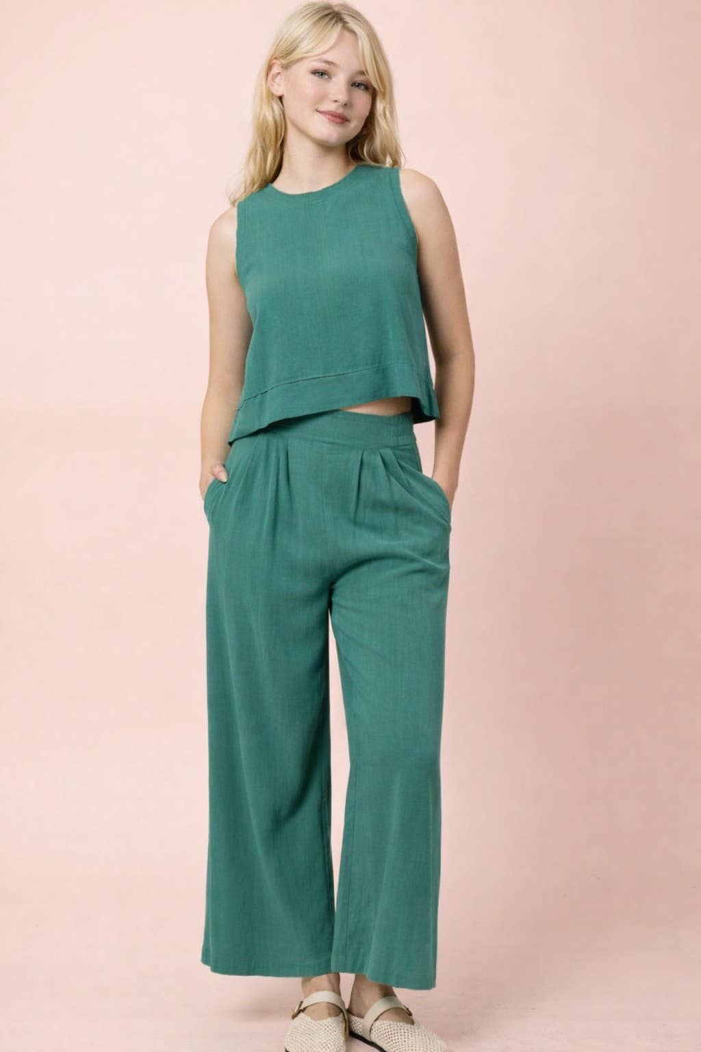 Breezy Linen Wide Leg Set