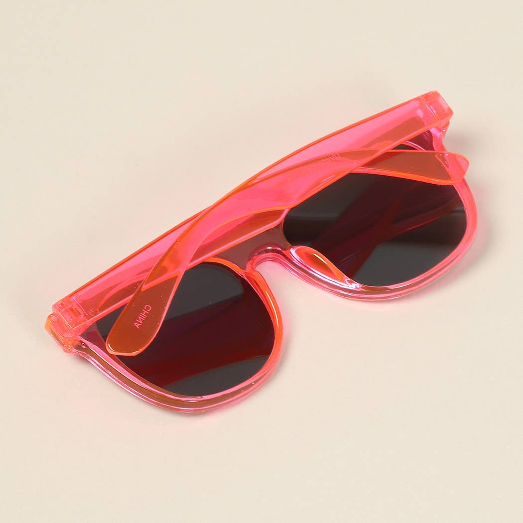 Kid's Flat Top Square Frame Sunglasses