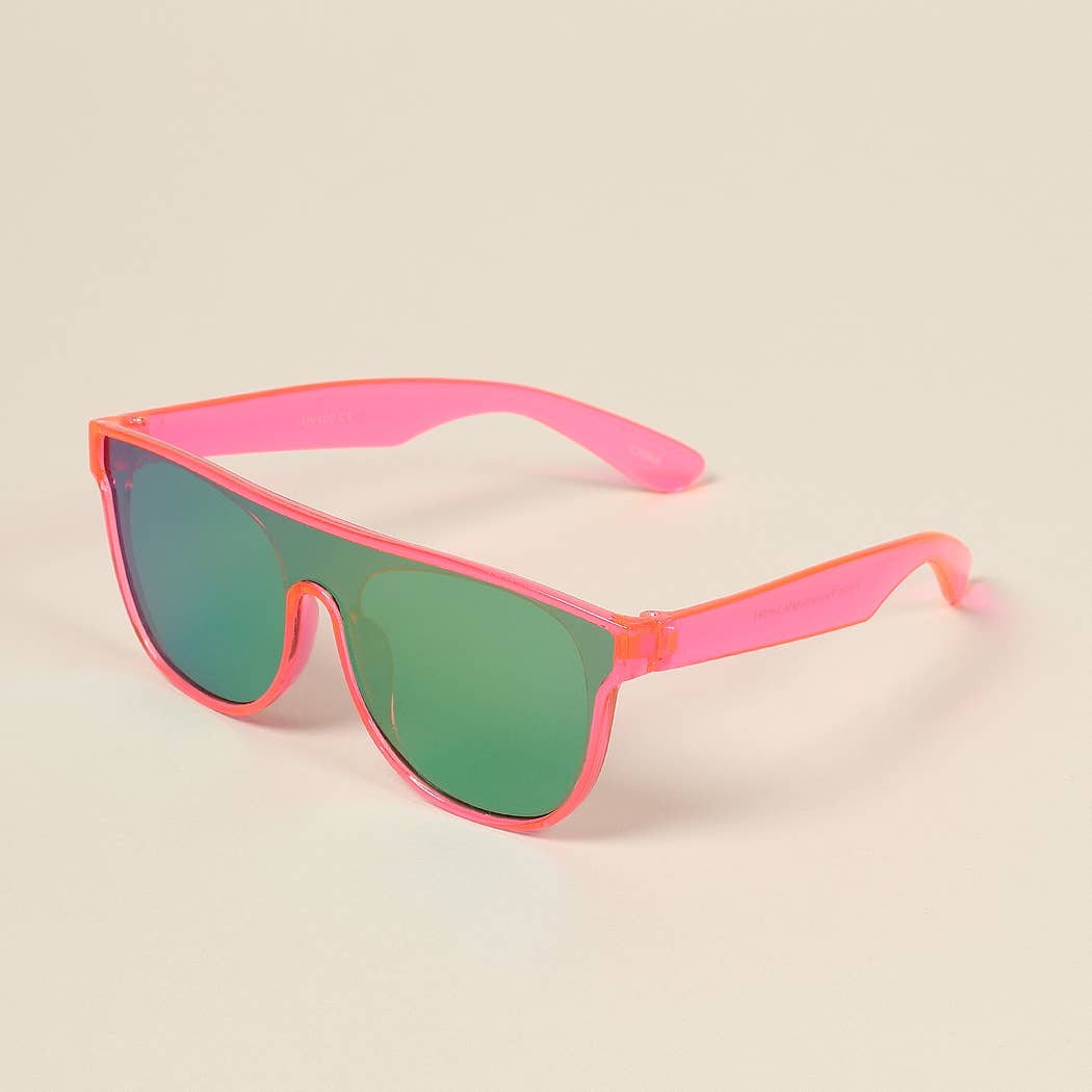 Kid's Flat Top Square Frame Sunglasses