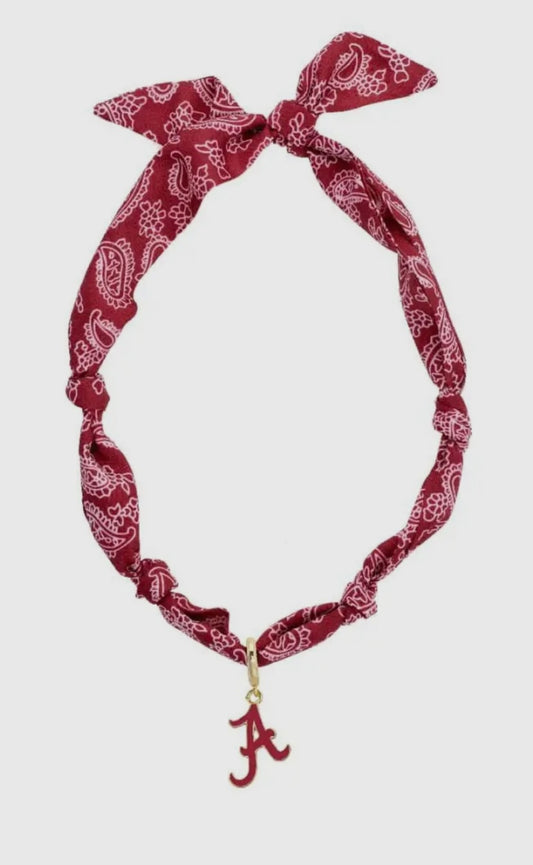 Alabama Logo Scarf Necklace- PREORDER
