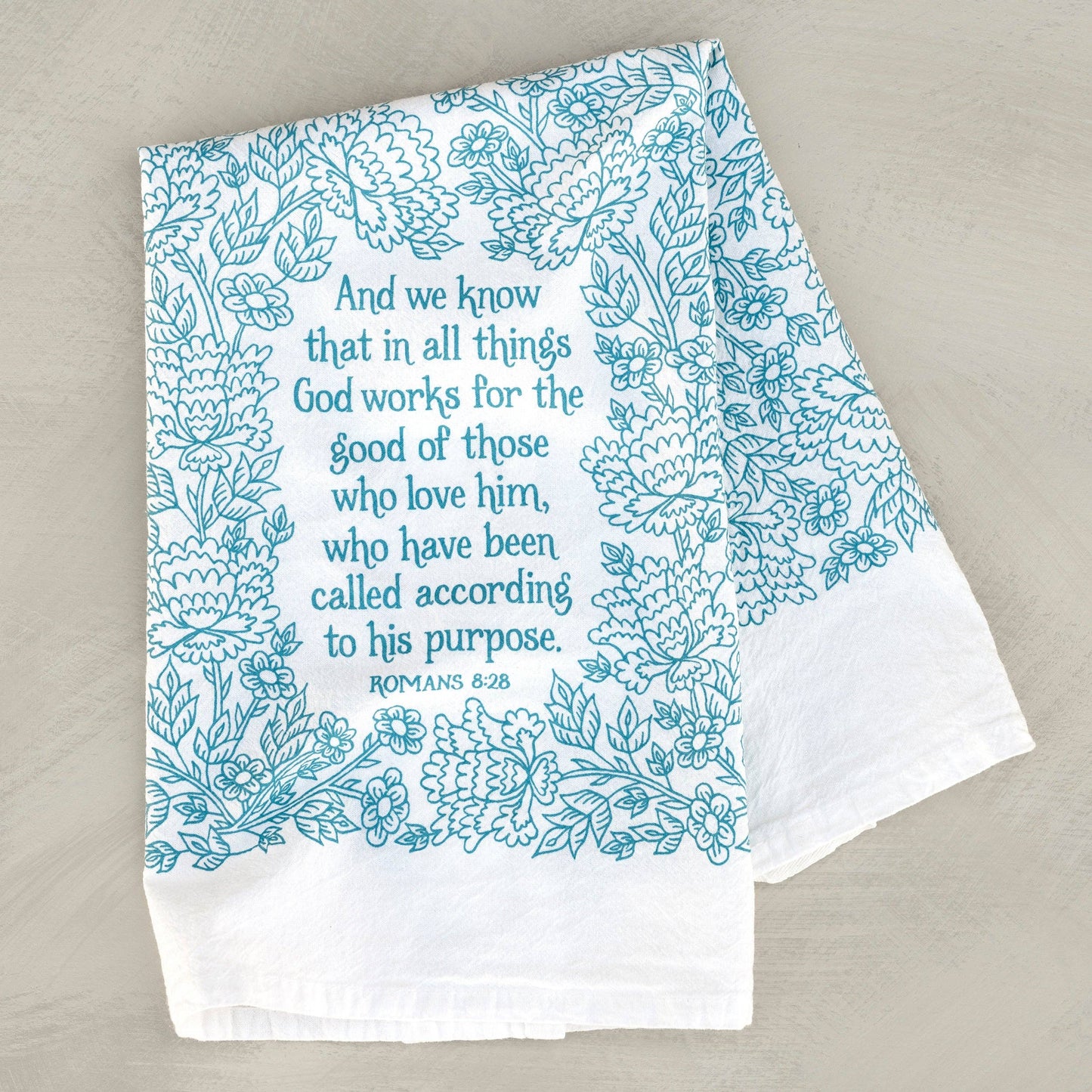 In All Things Scripture Tea Towel