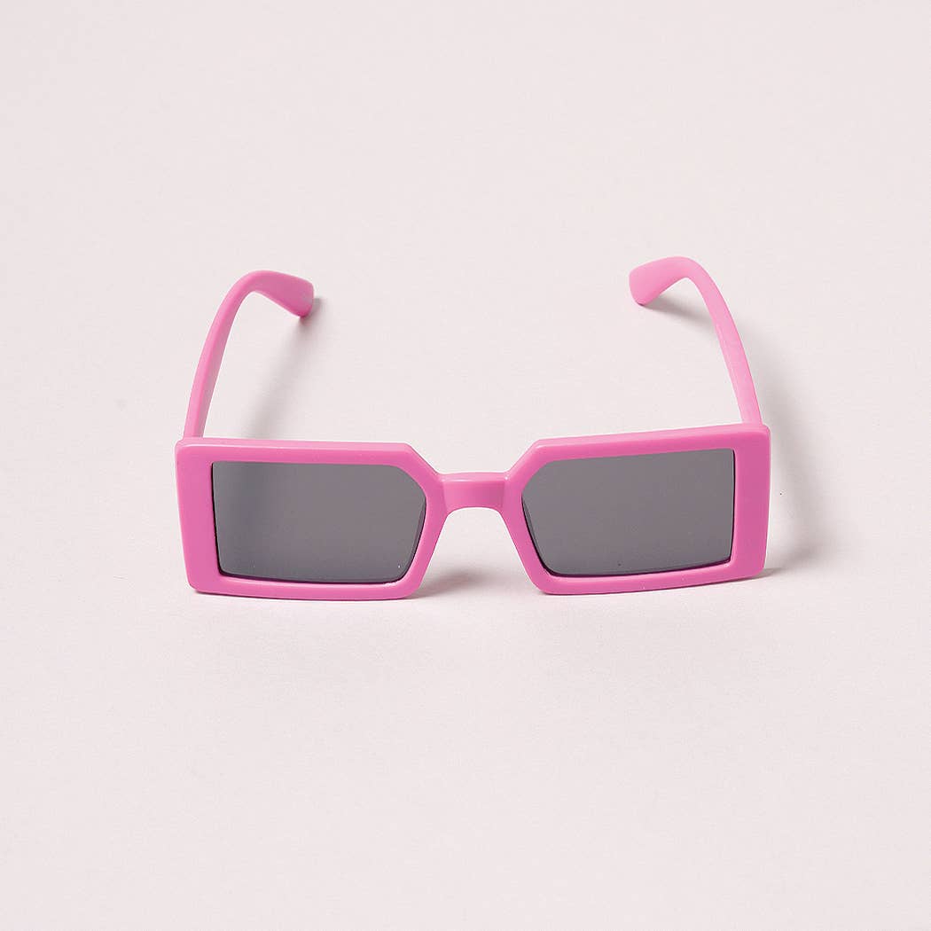 Kid's Vibrant Rectangle Fashion Sunglasses