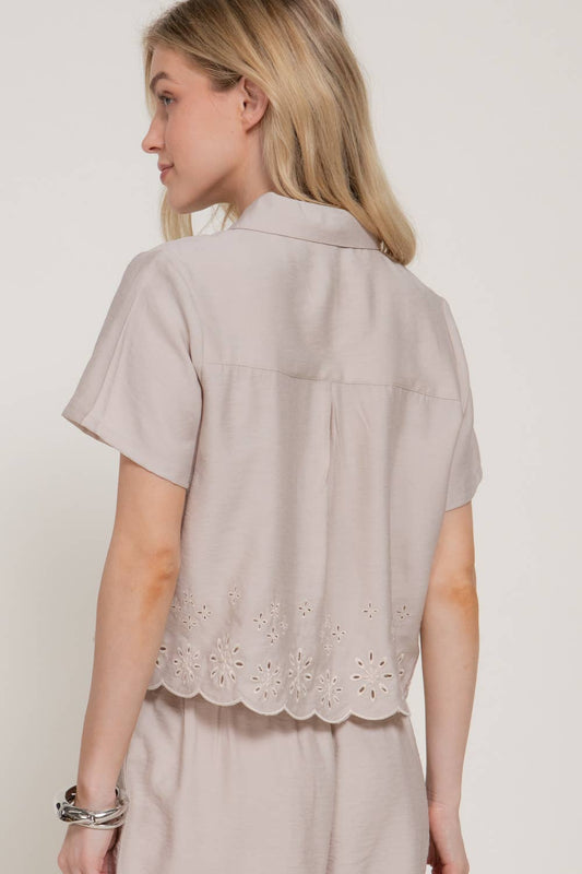 Sweet Escape Eyelet Top