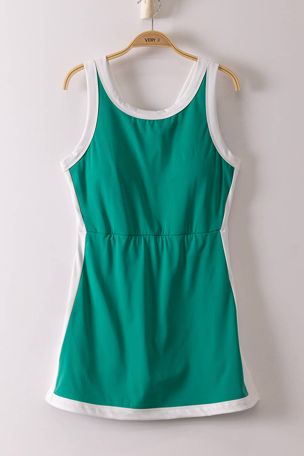 Green Active Dress with Built-In Shorts