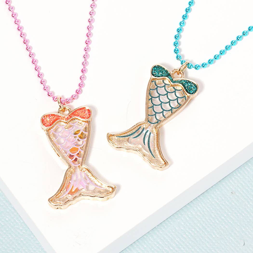 Mermaid Tail Teen Girls Pendant Necklace