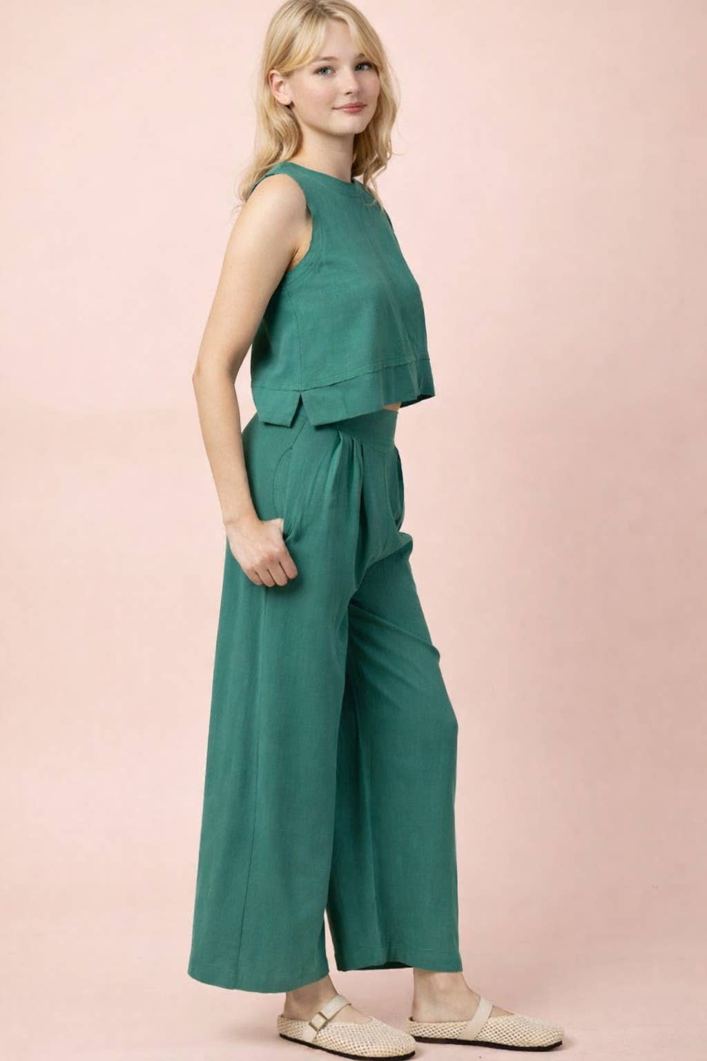 Breezy Linen Wide Leg Set