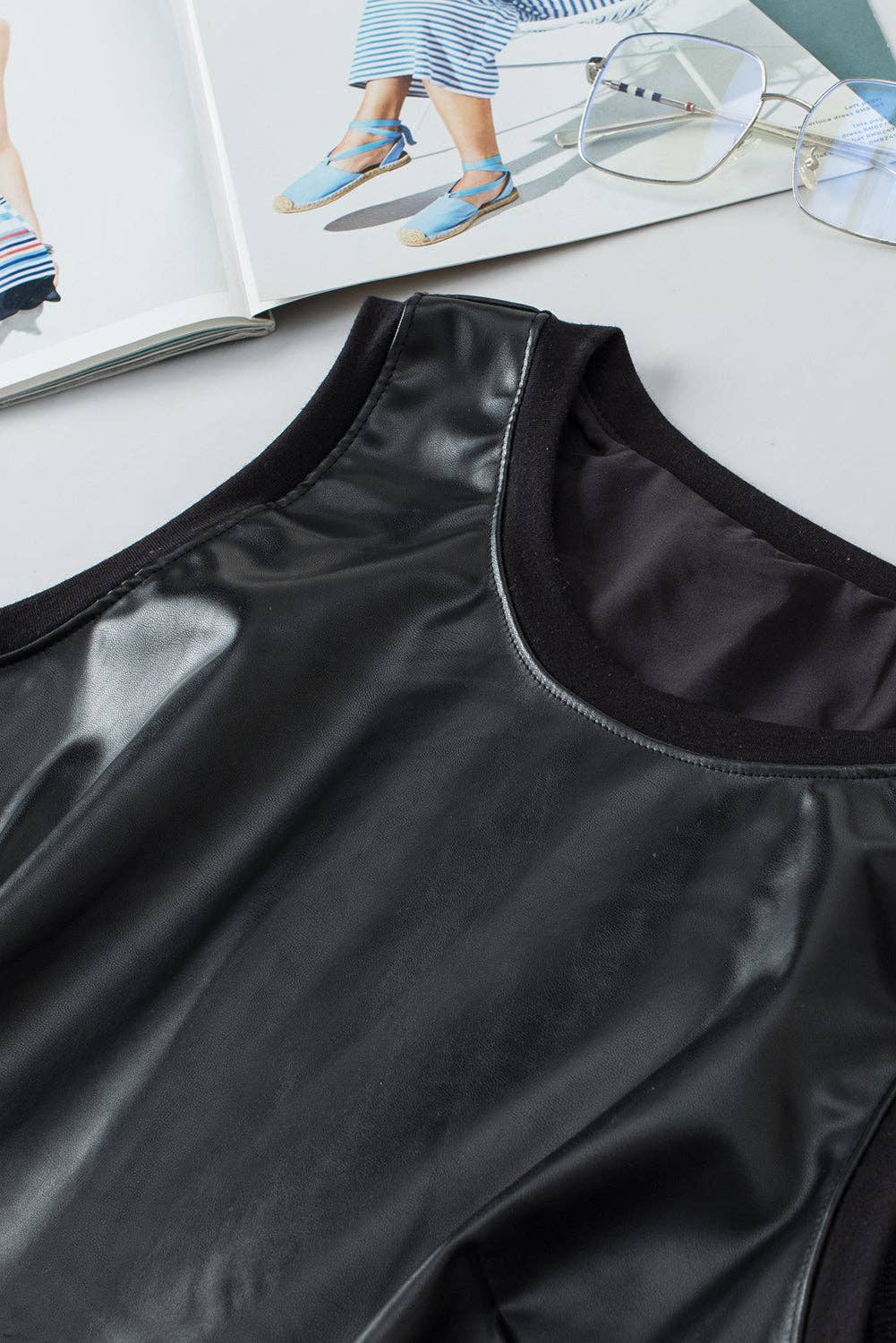 The Leather Moment Top