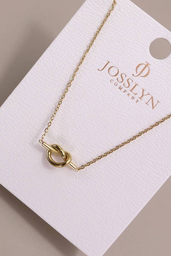 Titanium  Steel Non-Tarnish Knotted Necklace