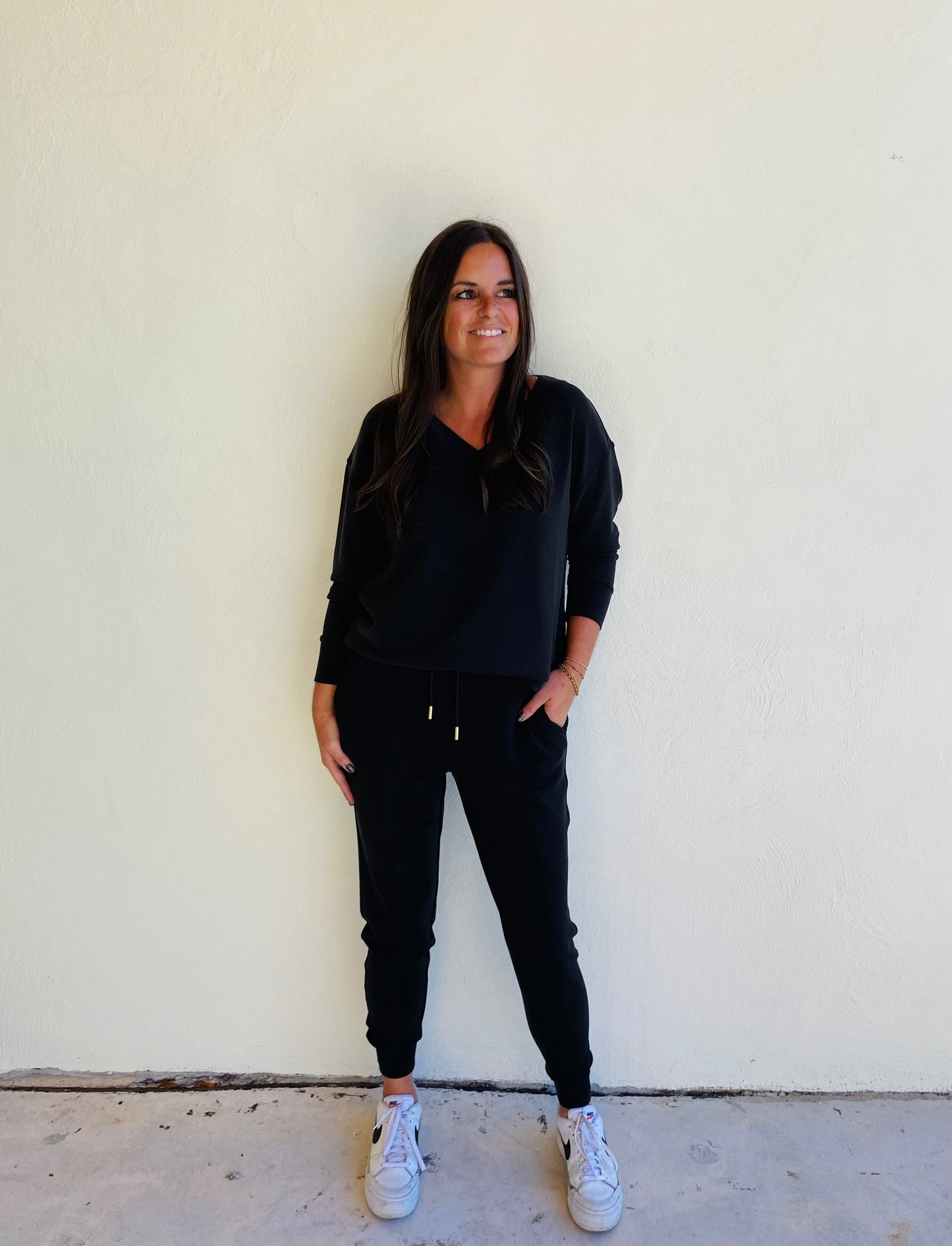 Mary Square Black LuxSoft Jogger Set