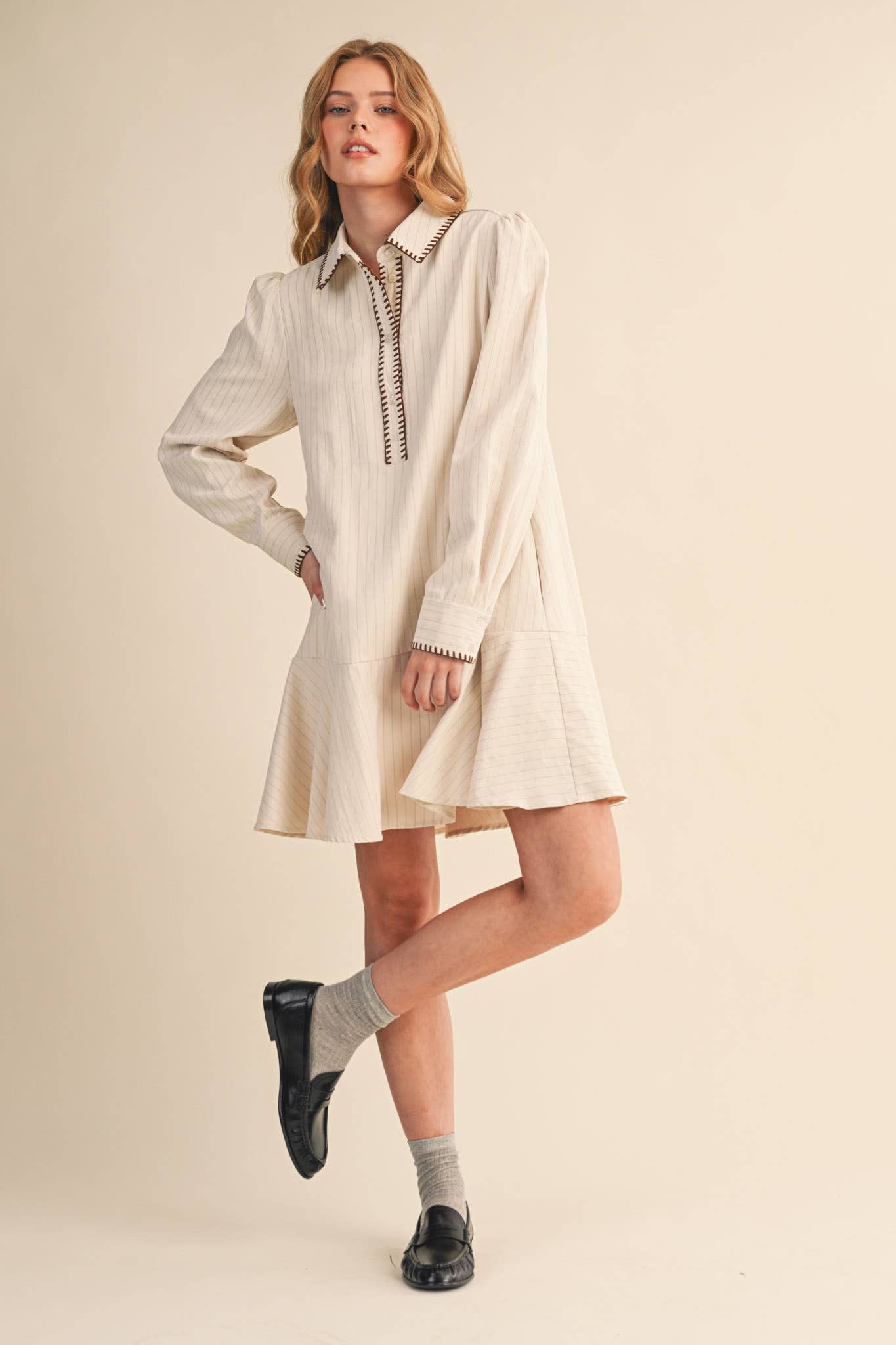 Striped Button Down Dress