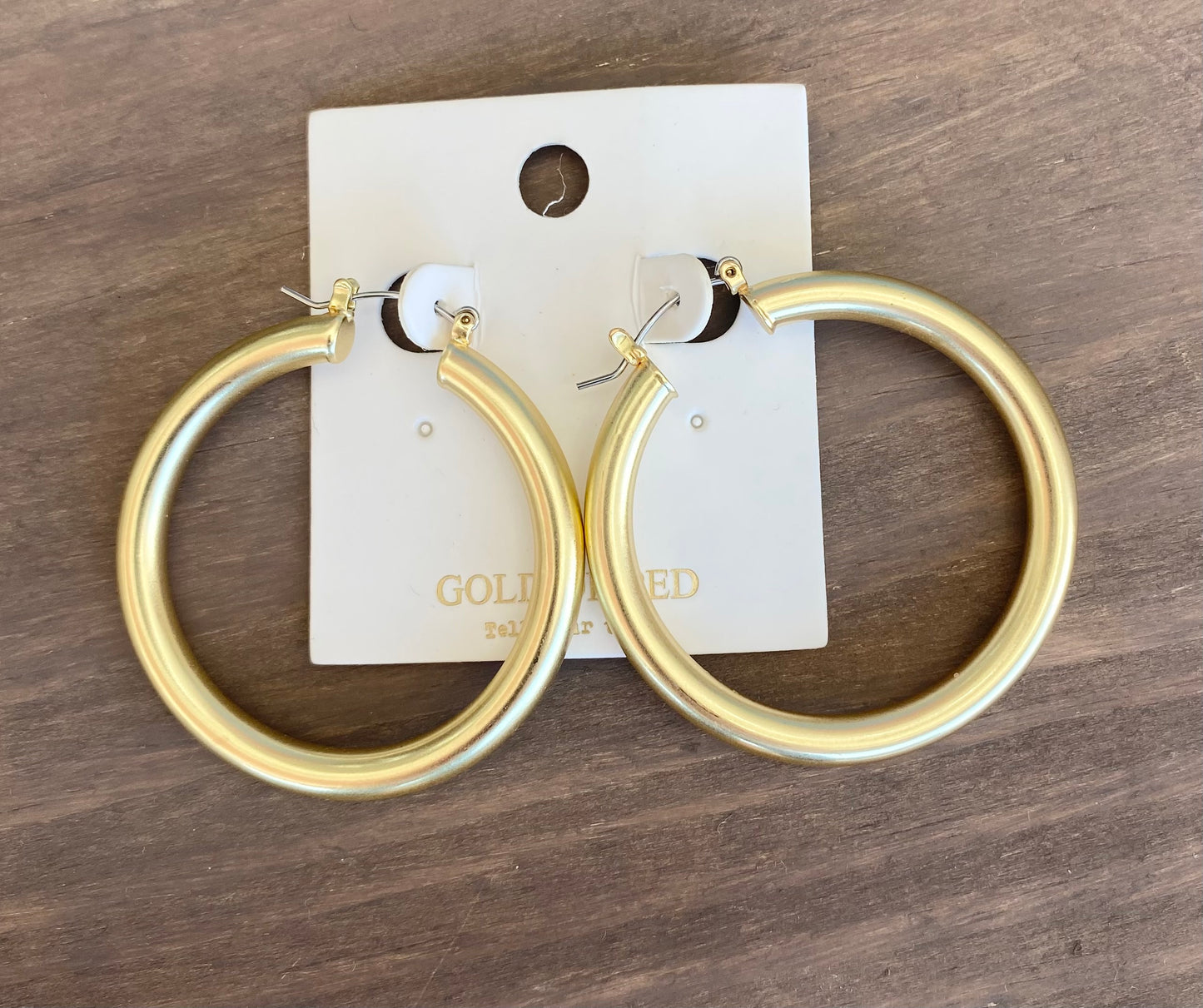 Matte Gold Hoop