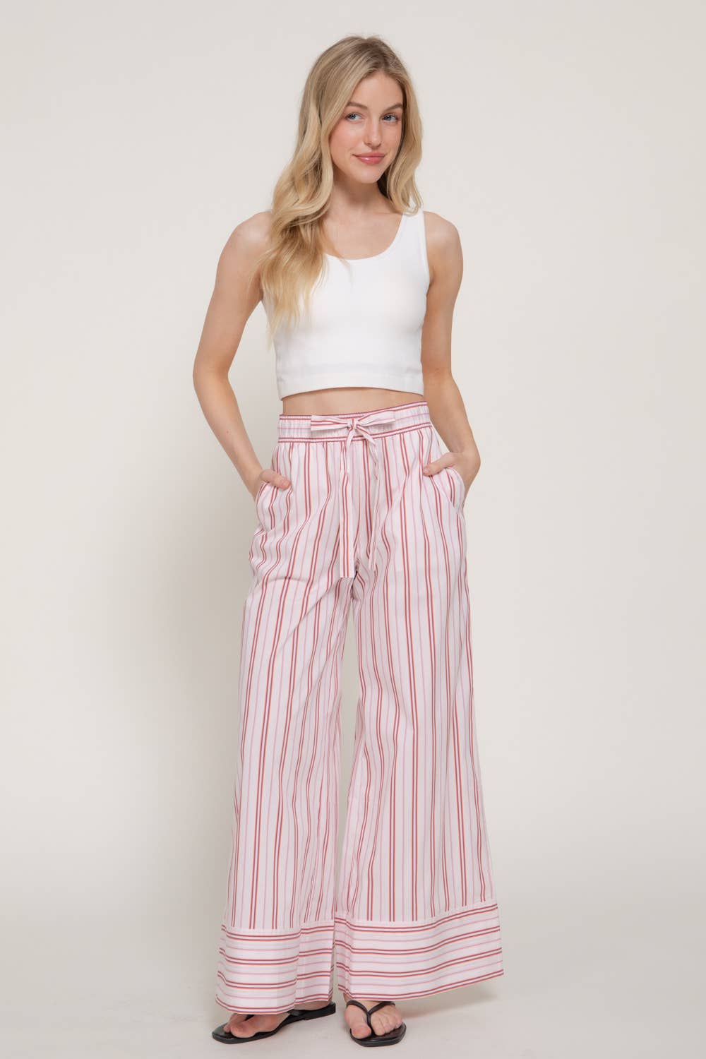 Striped Wide Leg Pants
