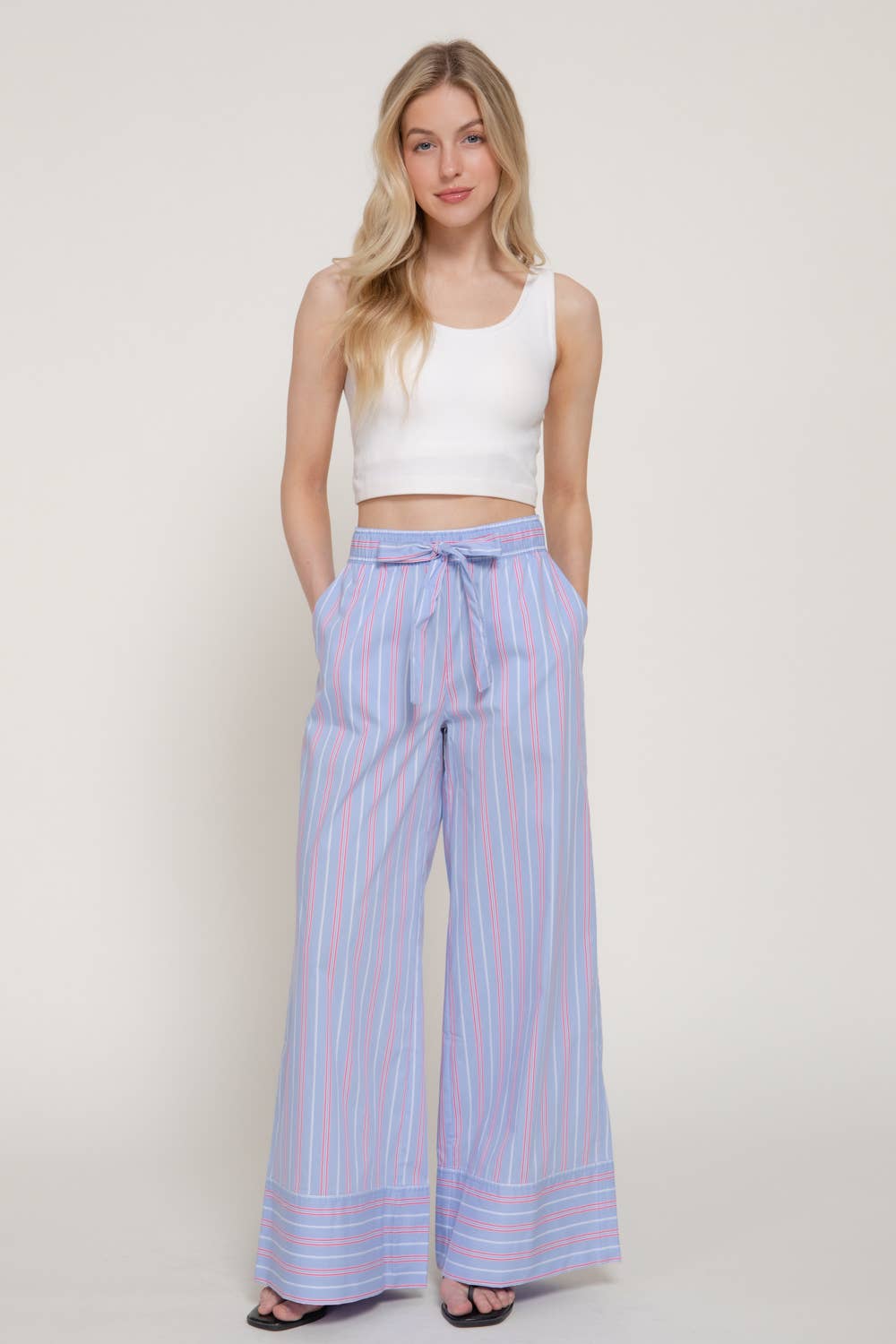 Striped Wide Leg Pants