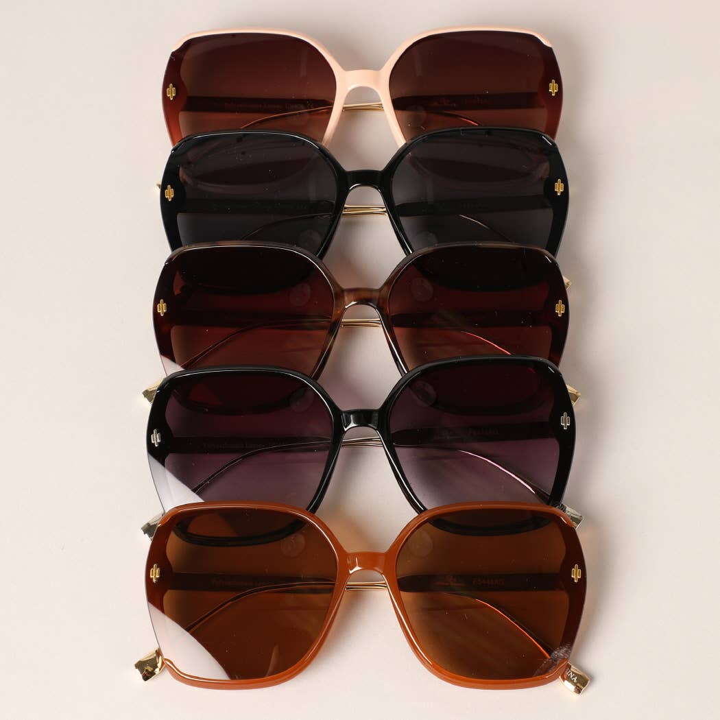 Women's Oversized Rounded Frame Sunglasses