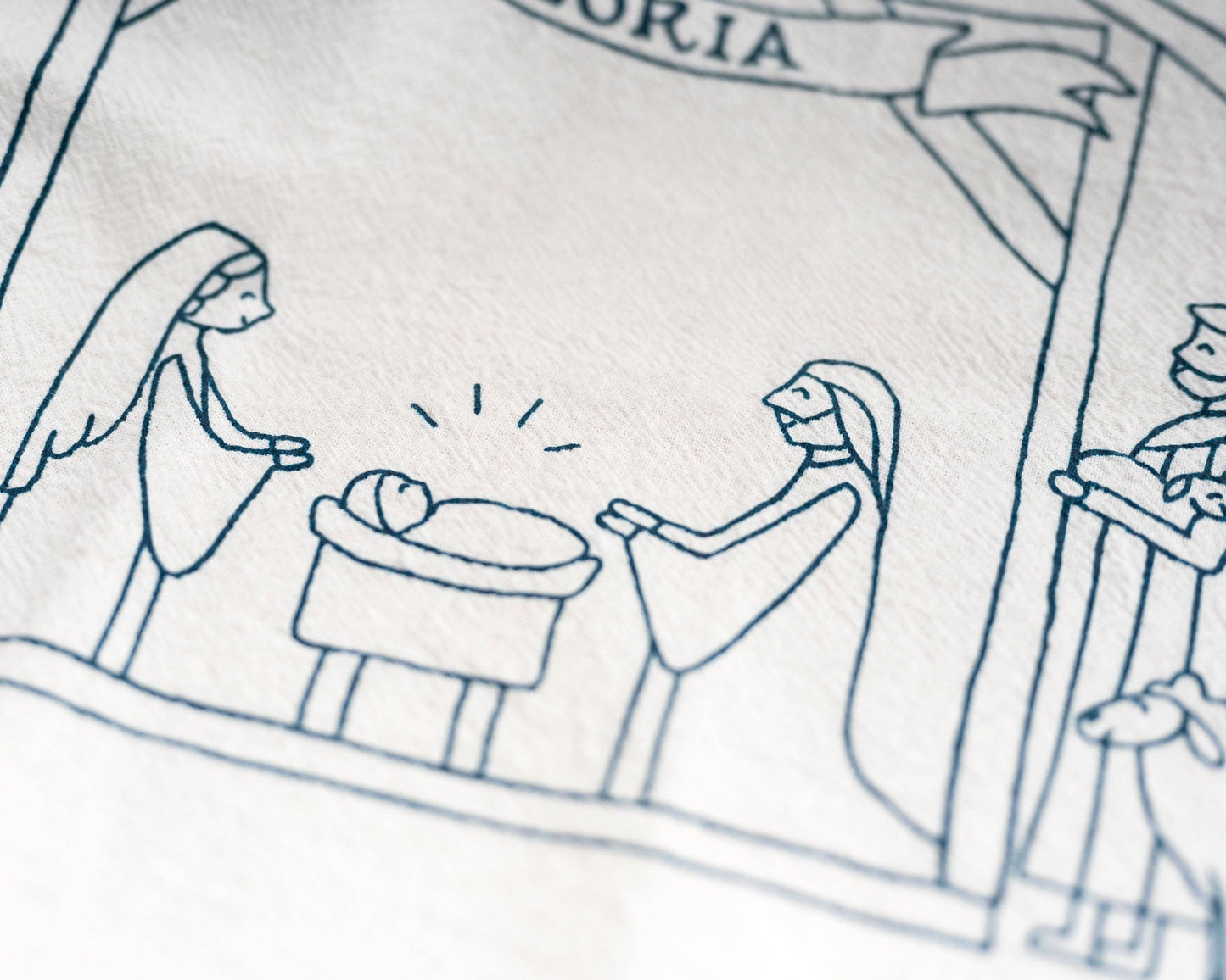 Nativity Christmas Tea Towel