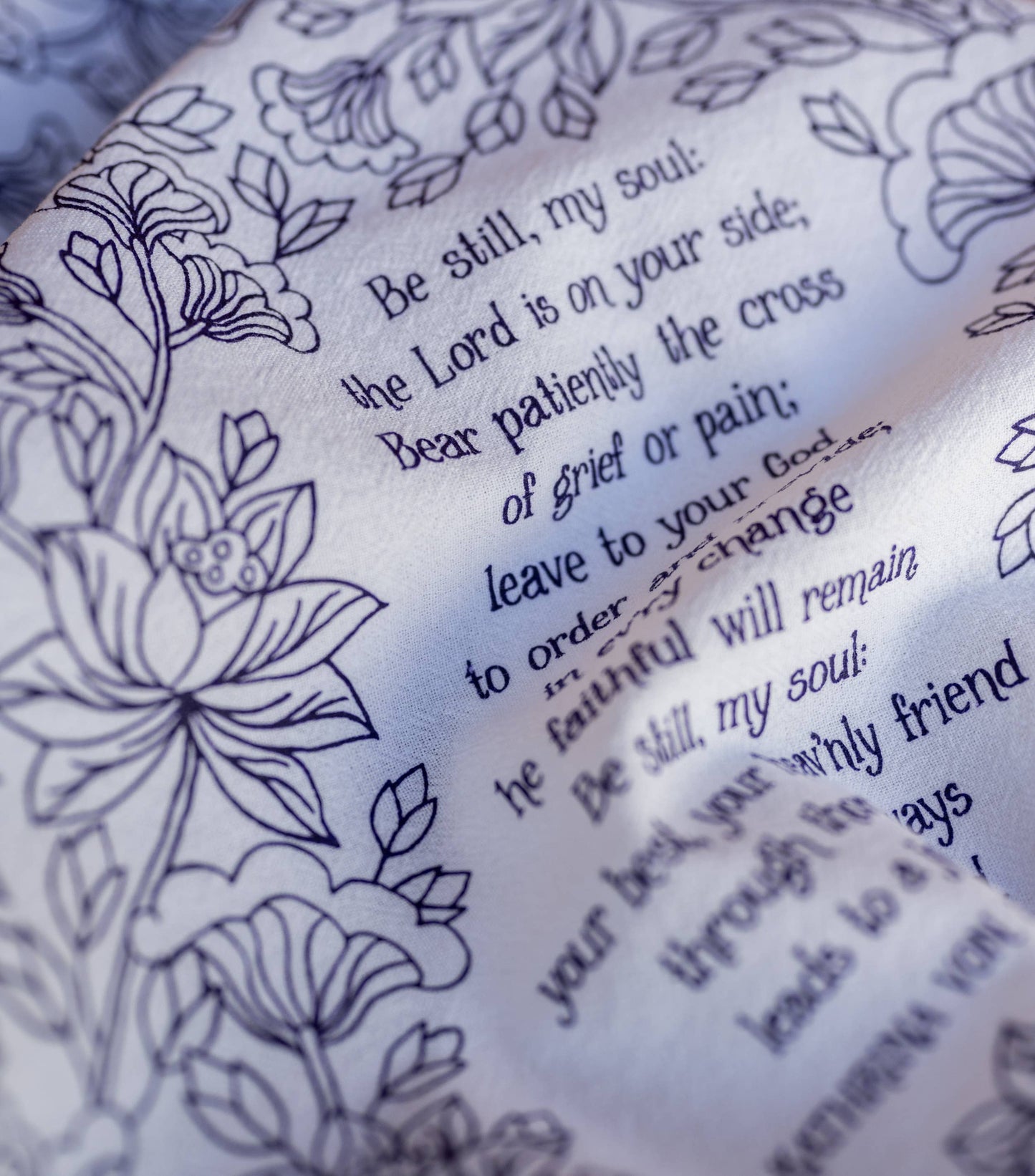 "Be Still My Soul" Hymn Tea Towel