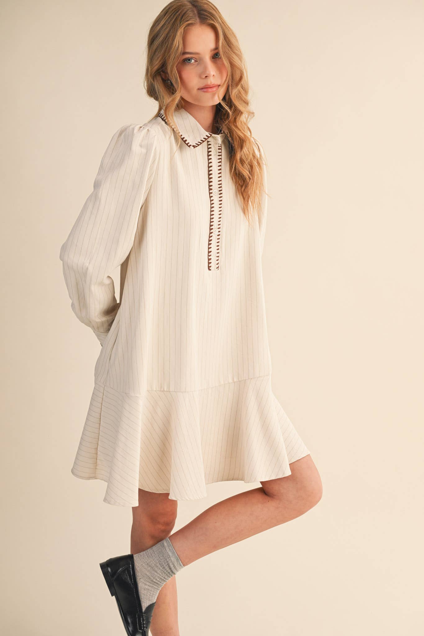 Striped Button Down Dress
