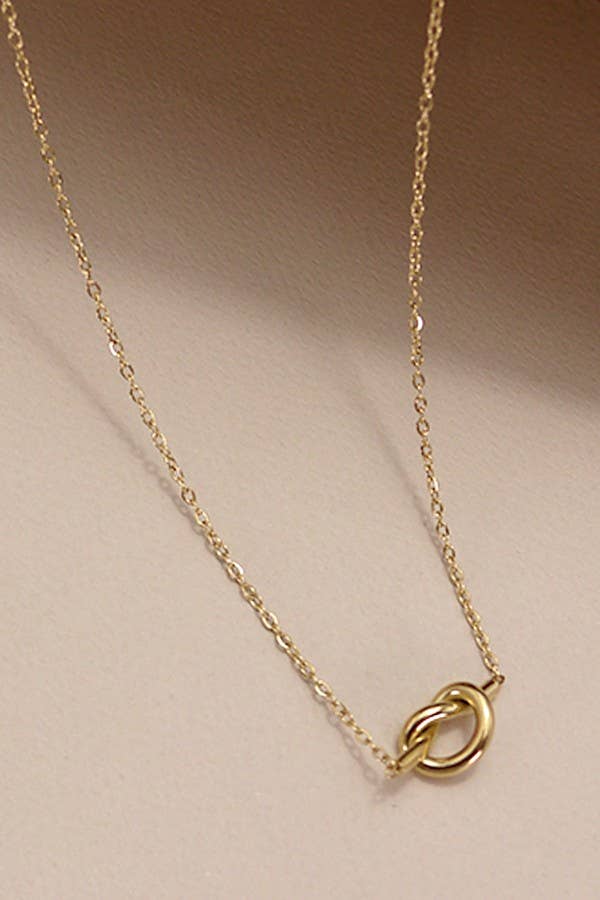 Titanium  Steel Non-Tarnish Knotted Necklace