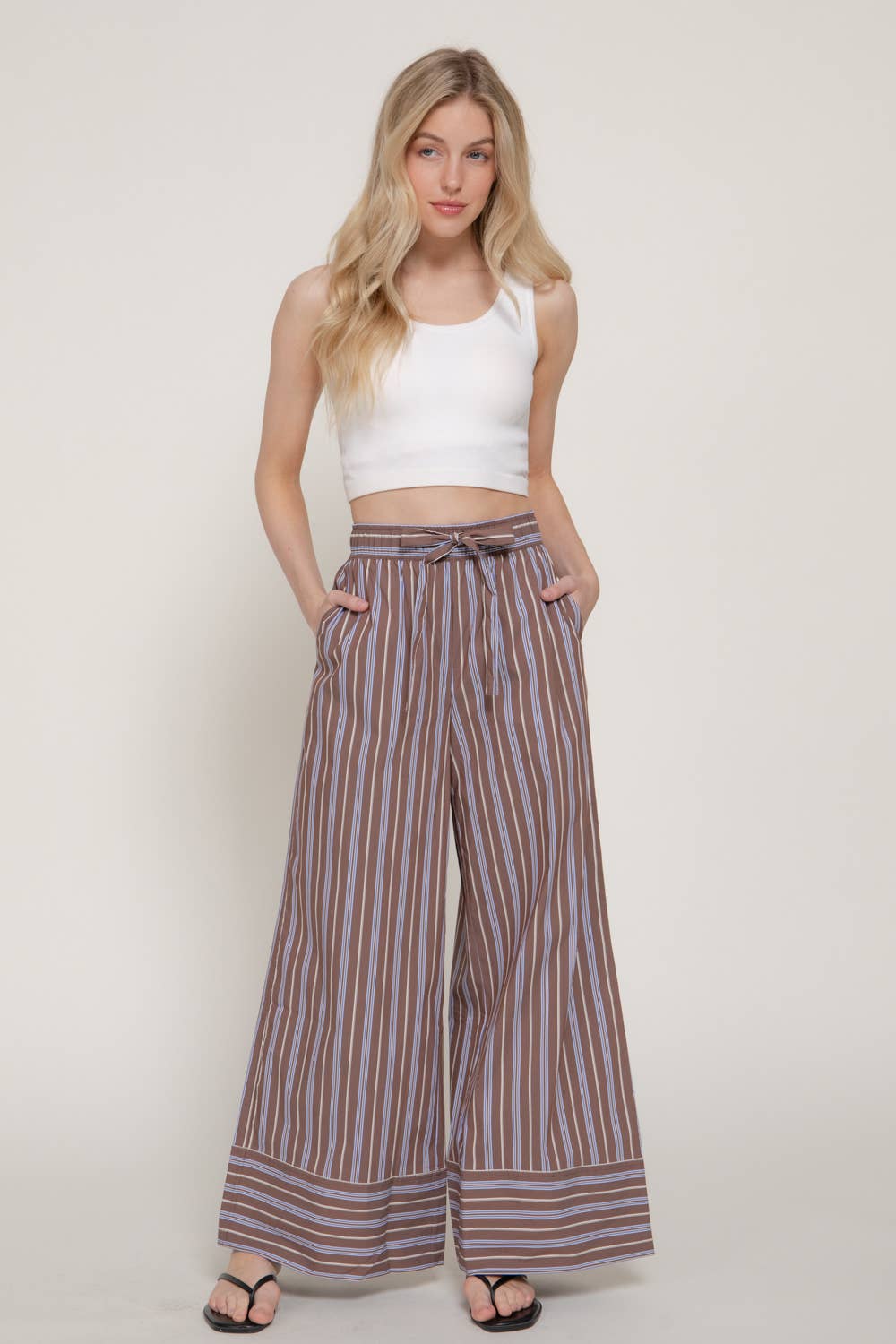 Striped Wide Leg Pants