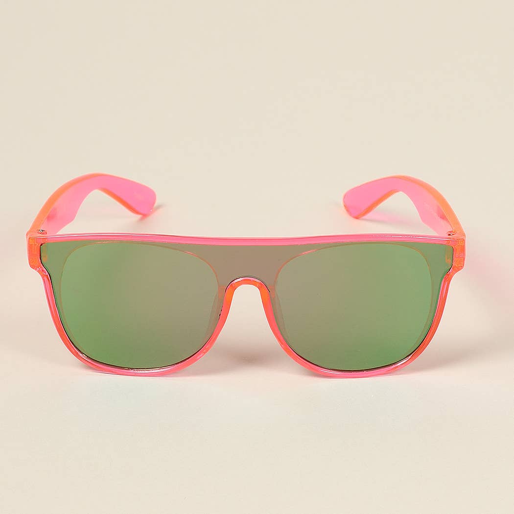 Kid's Flat Top Square Frame Sunglasses